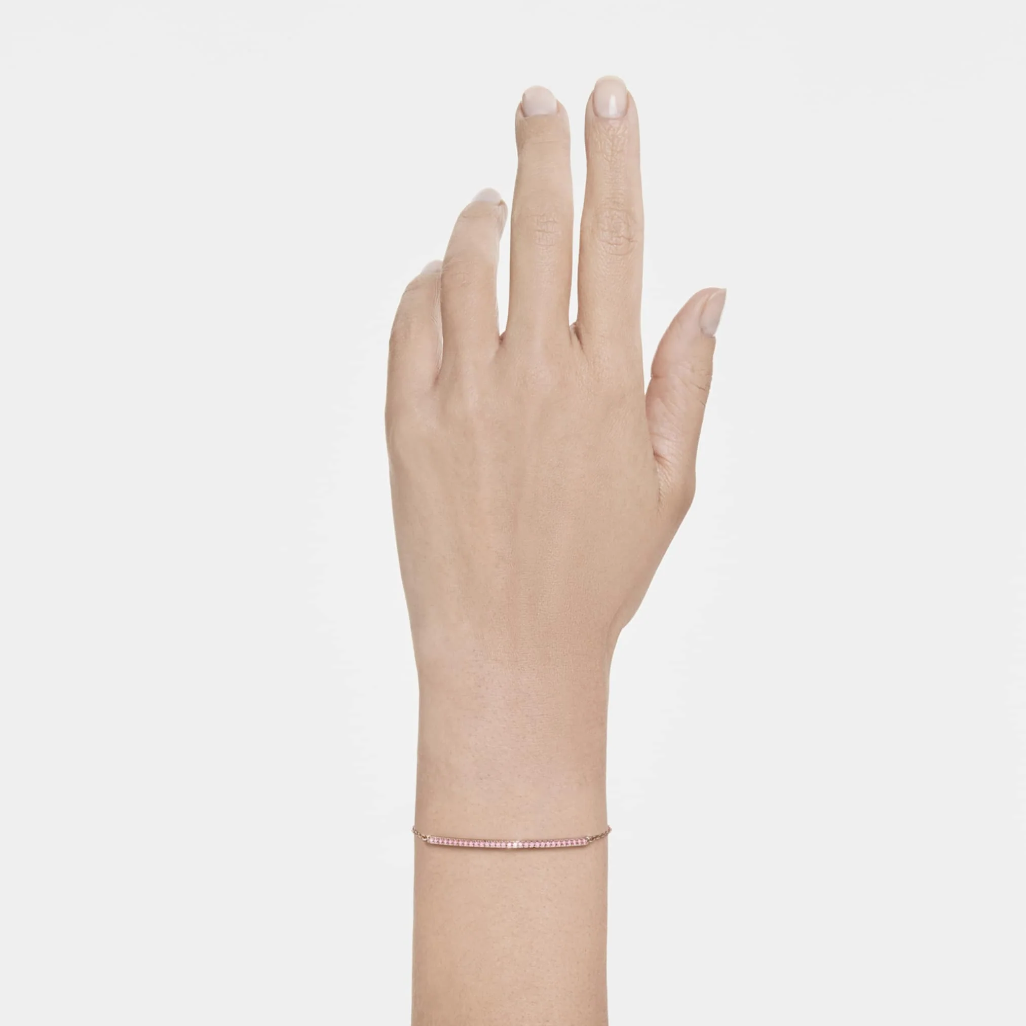 Only bracelet Round cut, Pink, 18K rose gold finish - Image 5