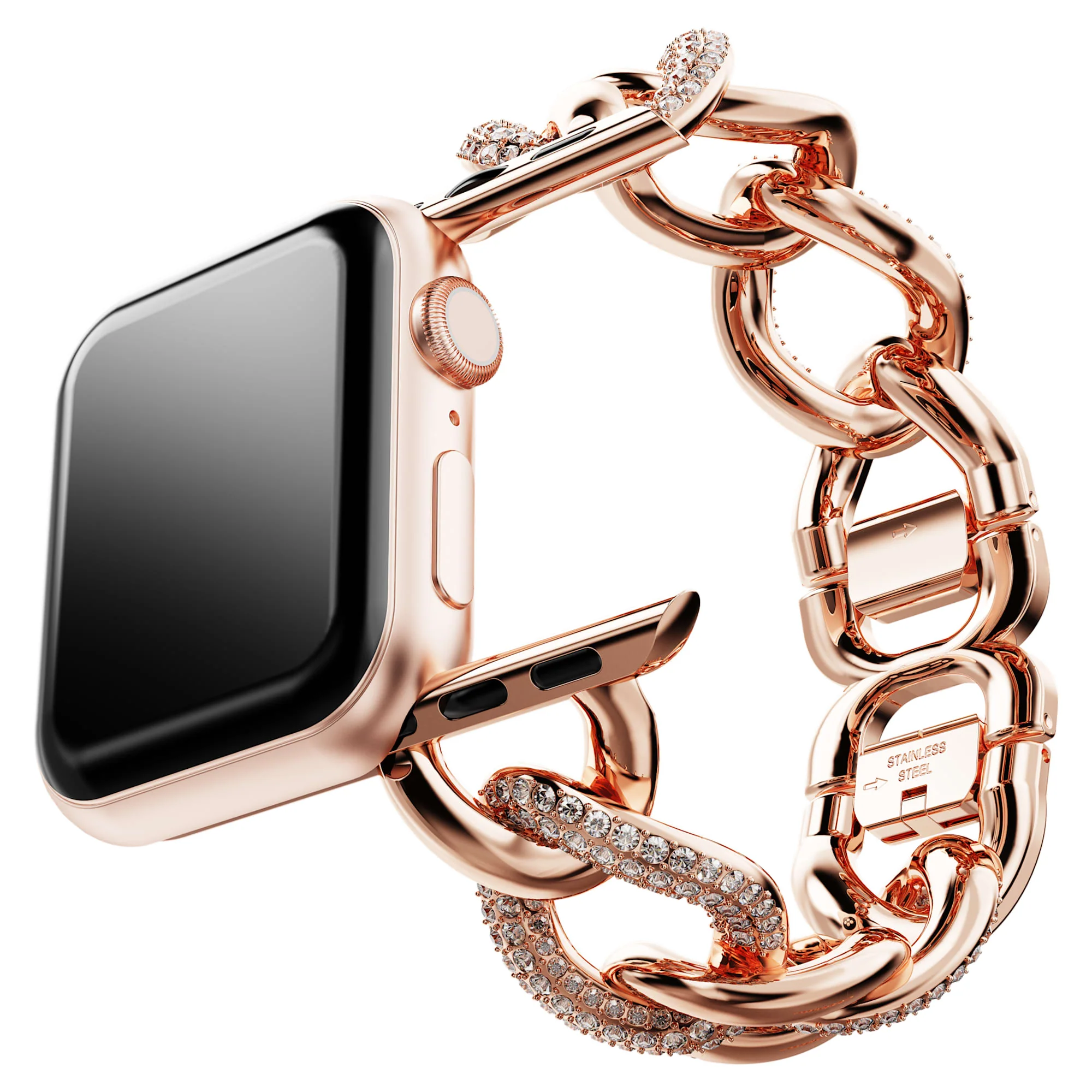 Sparkling chain strap For Apple Watch® 40mm & 41mm, Rose gold tone, Rose gold-tone finish - Image 5