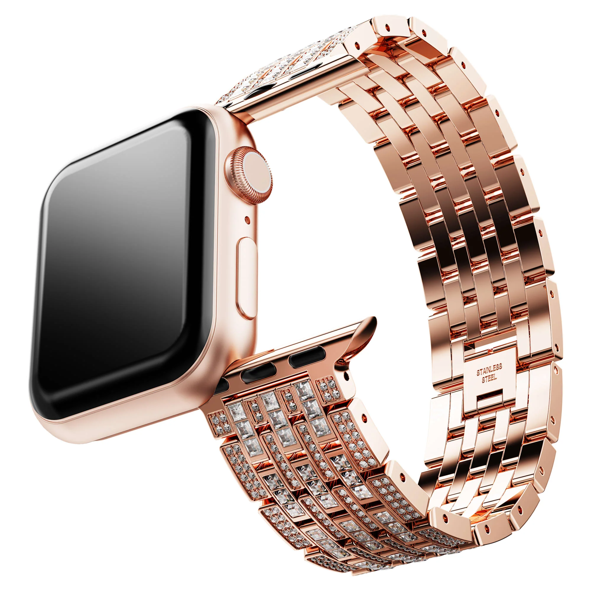 Sparkling princess strap For Apple Watch® 40mm & 41mm, Rose gold tone, Rose gold-tone finish - Image 5