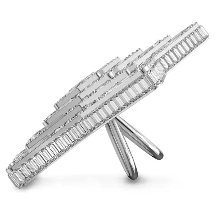 Stella ring Star, Large, White, Rhodium plated - Image 3