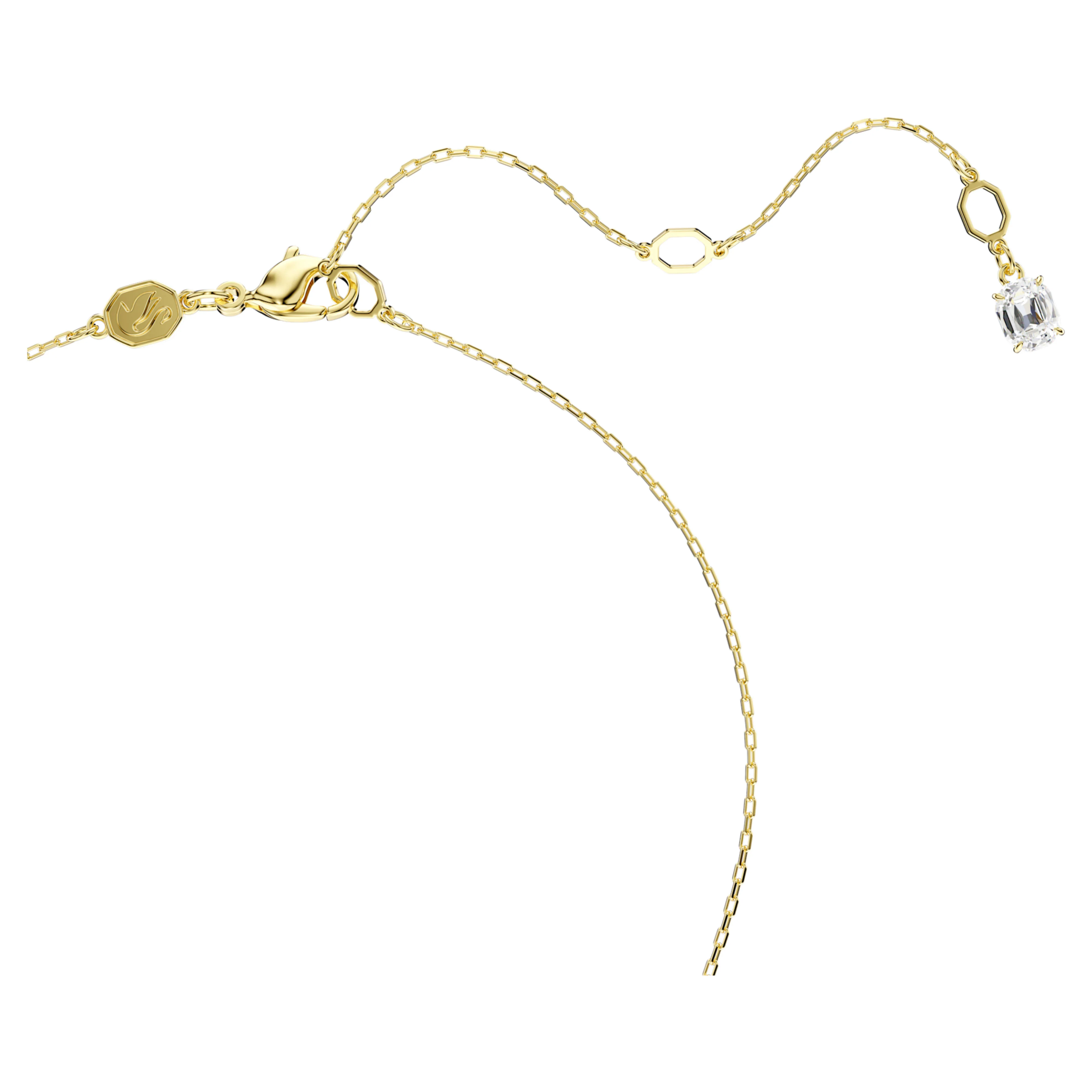 Stilla Attract pendant Round cut, White, Gold-tone plated - Image 4