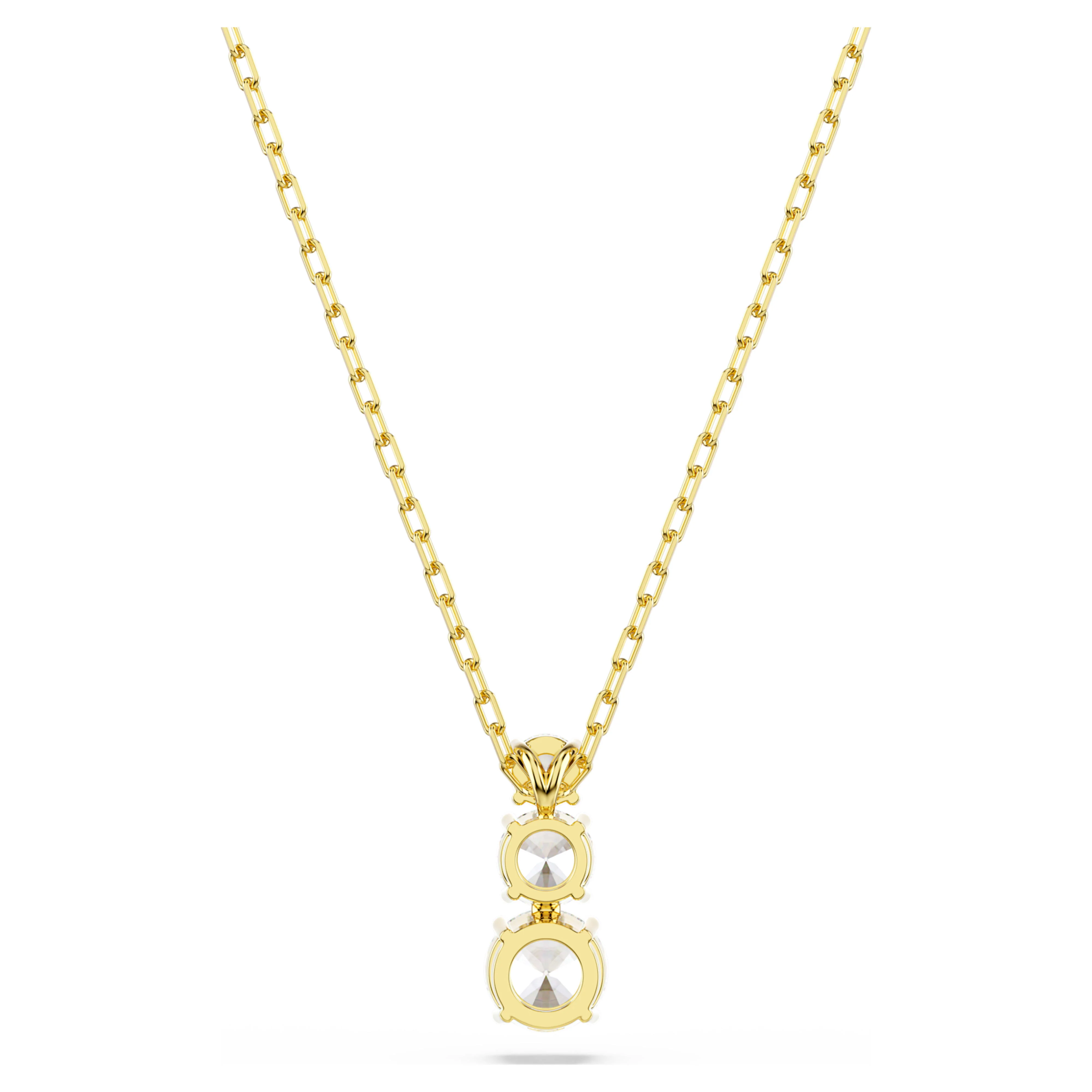 Stilla Attract pendant Round cut, White, Gold-tone plated - Image 5