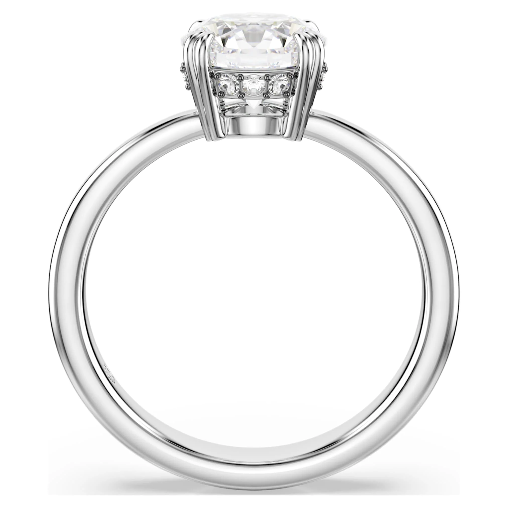 Stilla cocktail ring Round cut, White, Silver-tone finish - Image 3