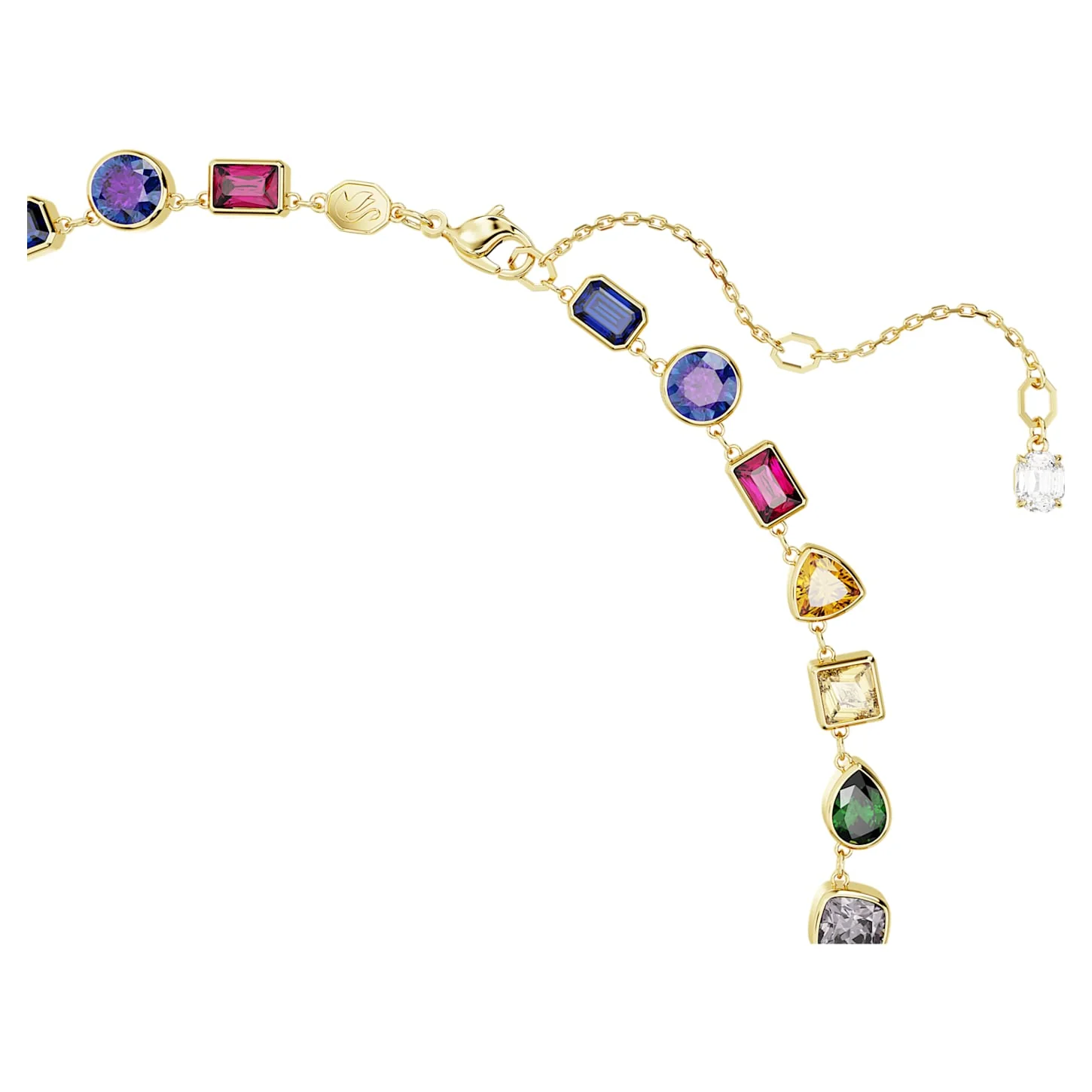 Stilla necklace Mixed cuts, Multicolored, Gold-tone plated - Image 3
