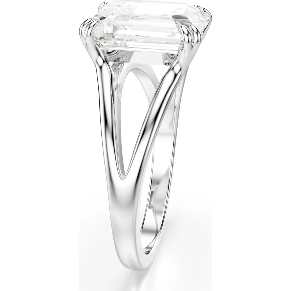 Stilla ring, Octagon cut, White, Silver-tone finish - Image 3
