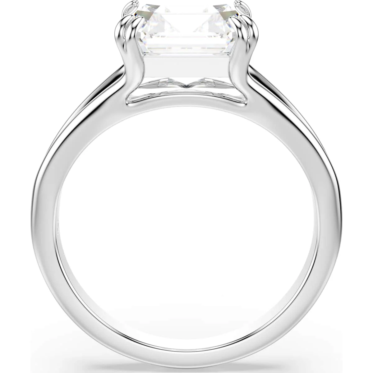 Stilla ring, Octagon cut, White, Silver-tone finish - Image 4