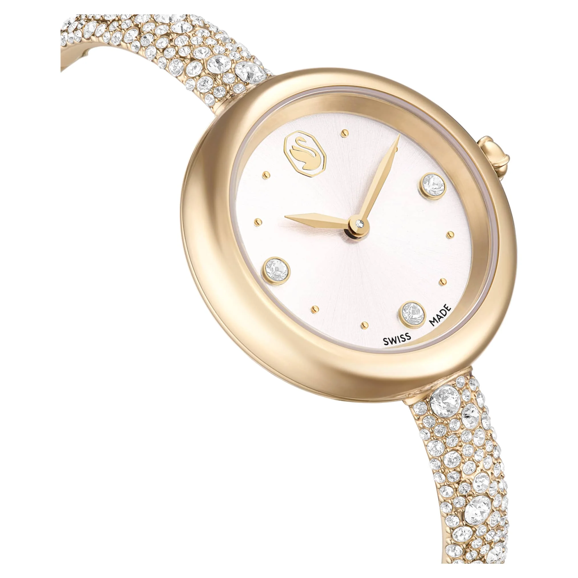 Sublima bangle watch Swiss Made, Metal bracelet, Gold tone, Champagne gold-tone finish - Image 6