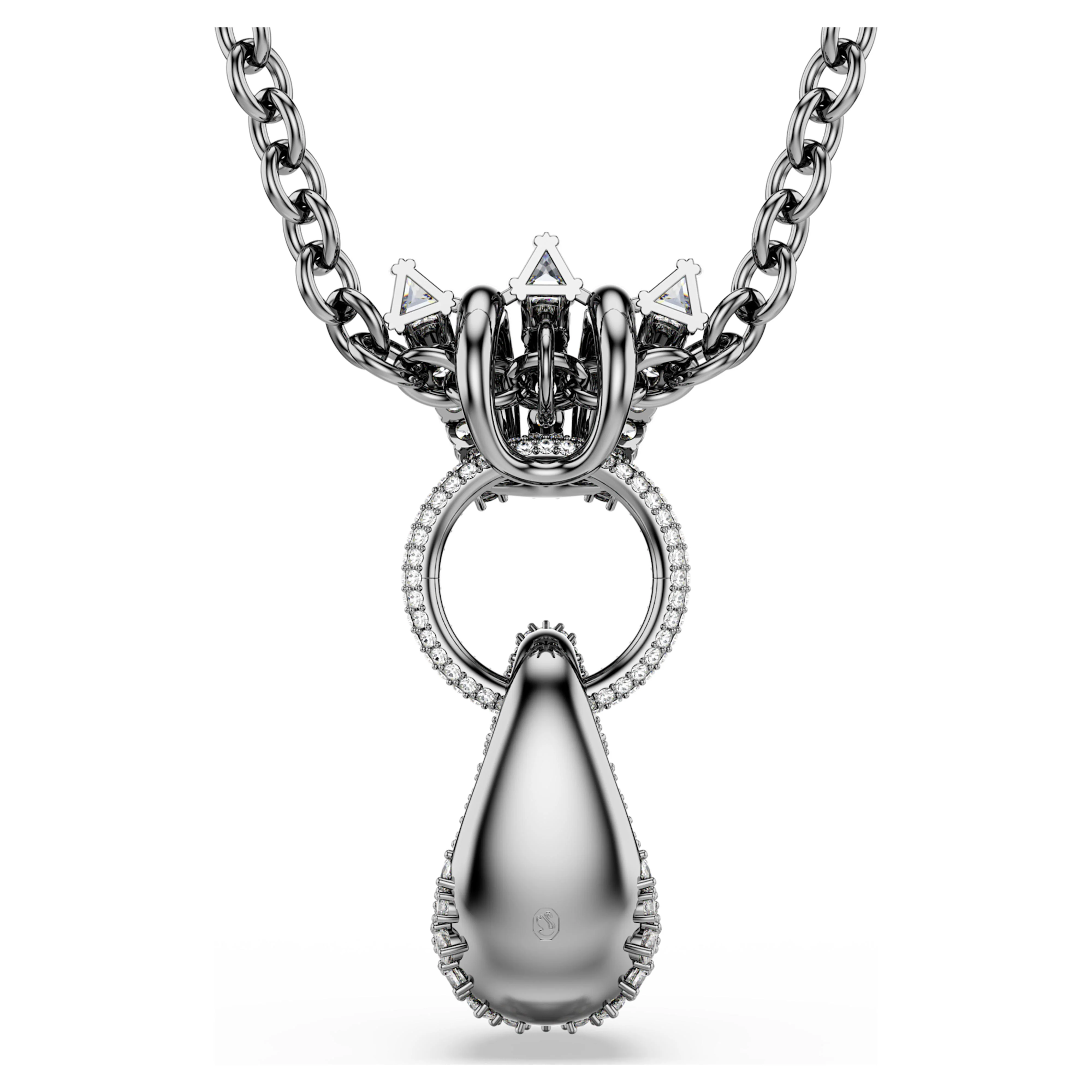 Sublima pendant Mixed cuts, White, Ruthenium plated - Image 5