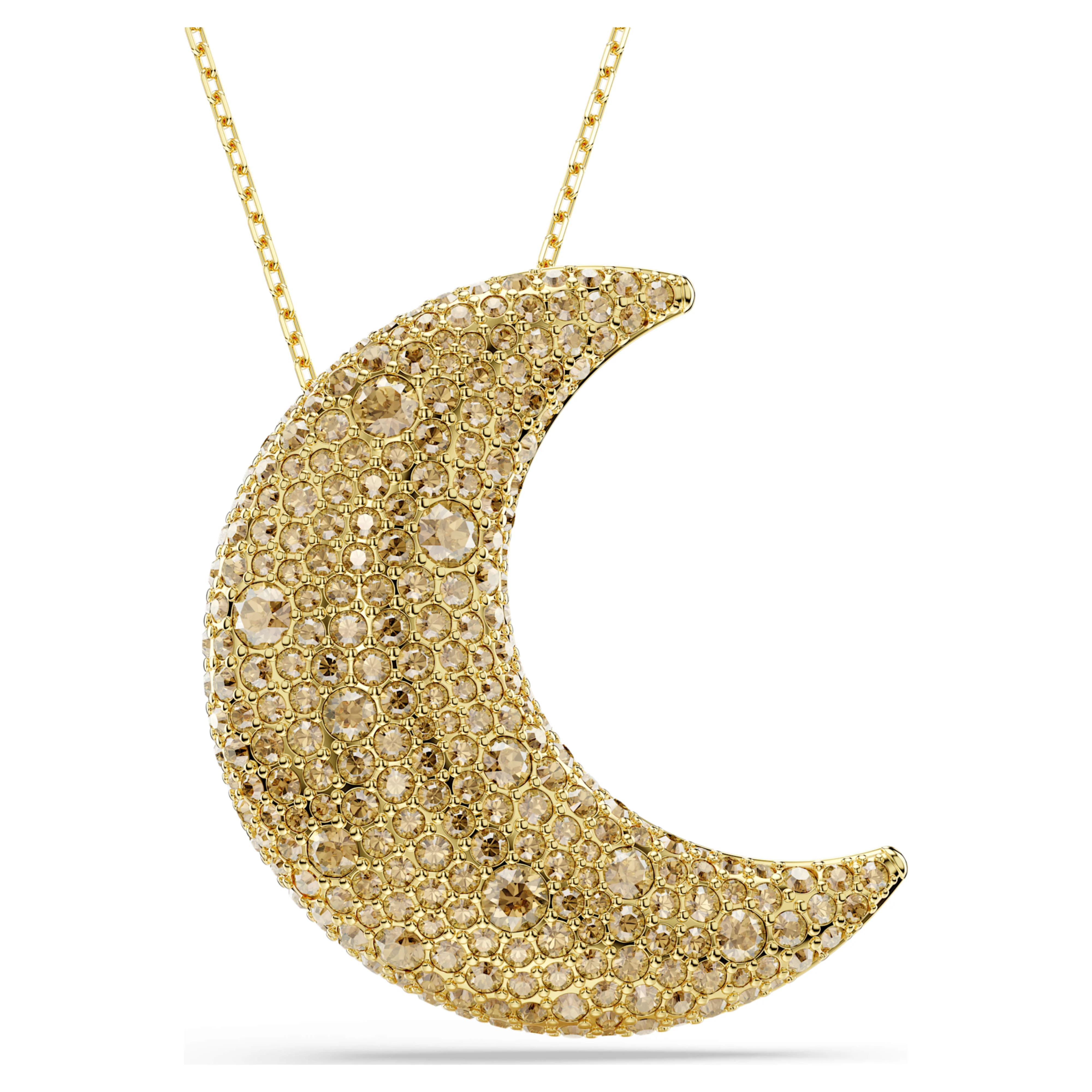 Sublima pendant Moon, Gold tone, Gold-tone plated