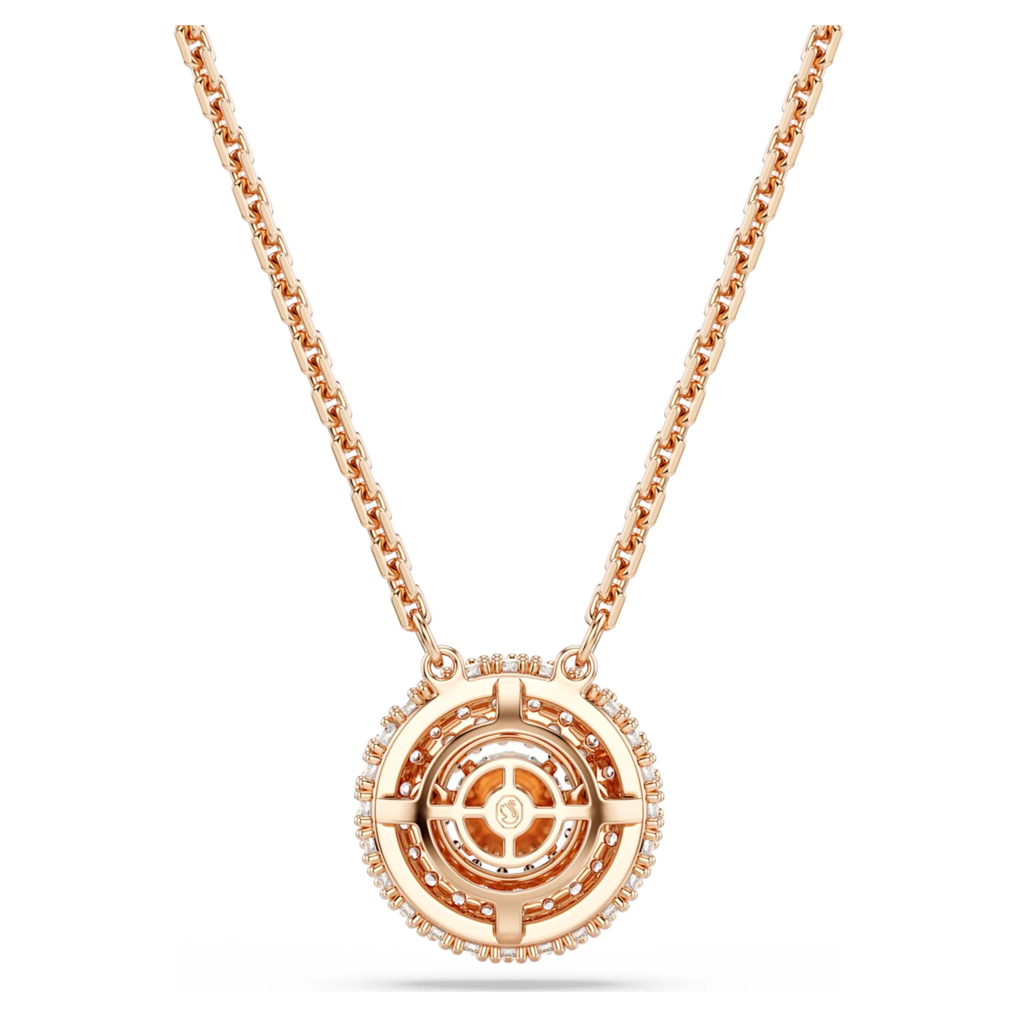 Sublima pendant Round cut, White, 18K rose gold finish - Image 5