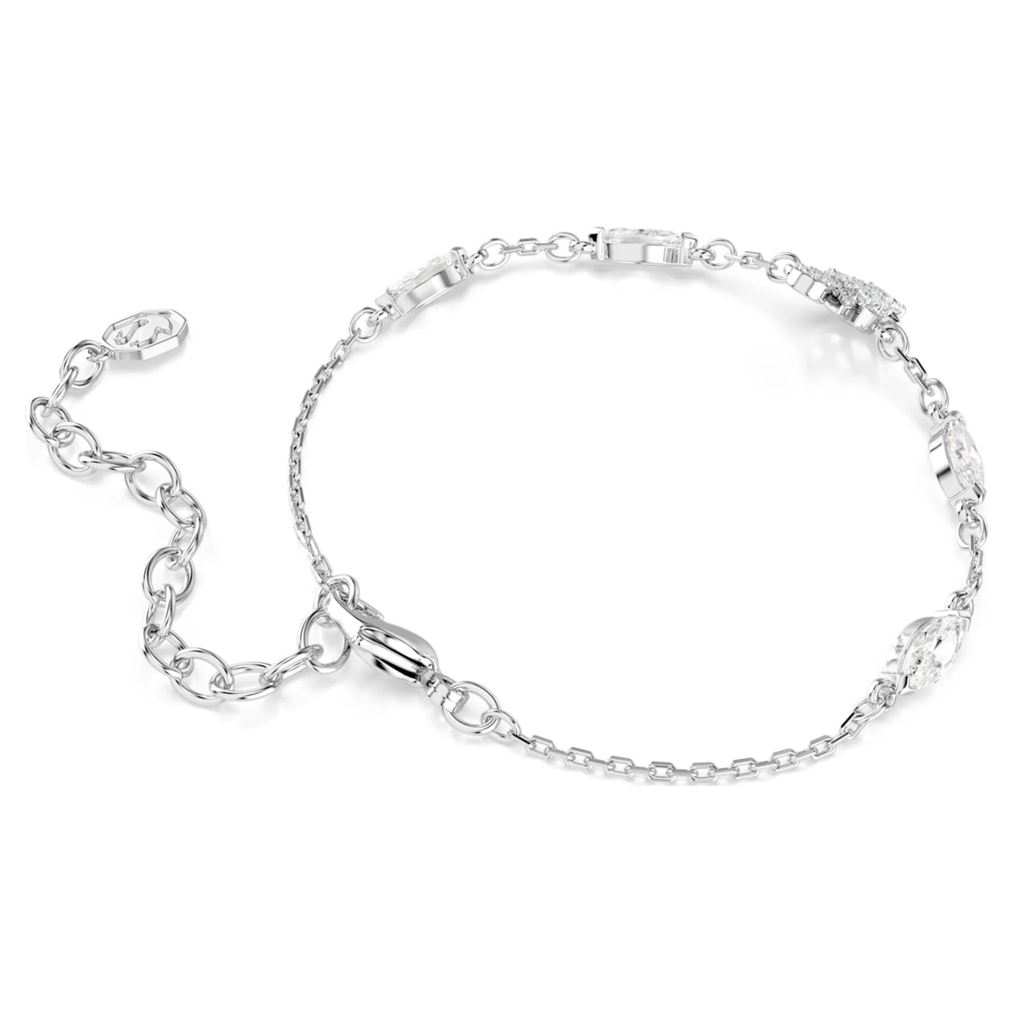 Swan bracelet Mixed cuts, Swan, White, Rhodium plated - Image 4