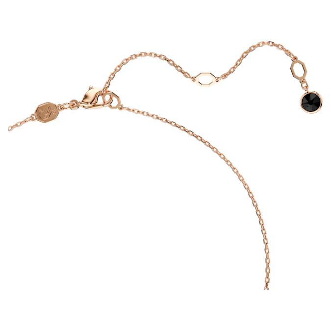 Swan pendant Swan, Small, Black, Rose gold-tone plated - Image 3