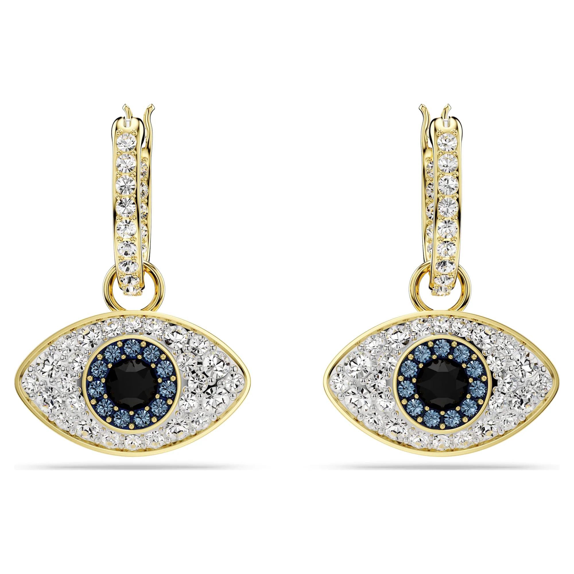Symbolica drop earrings Evil eye, Blue, Gold-tone plated - Image 2