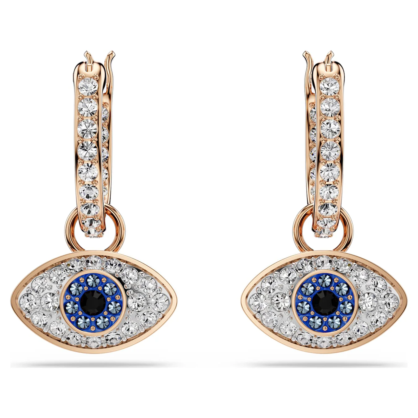 Symbolica drop earrings Eye, Multicolored, Rose gold-tone plated - Image 2
