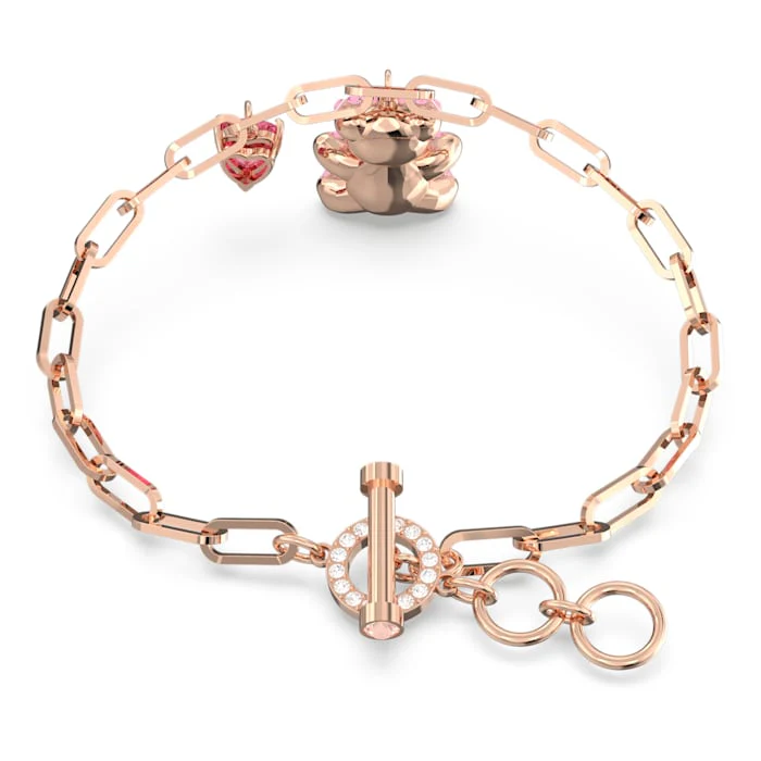 Teddy bracelet Pink, Rose gold-tone plated - Image 6