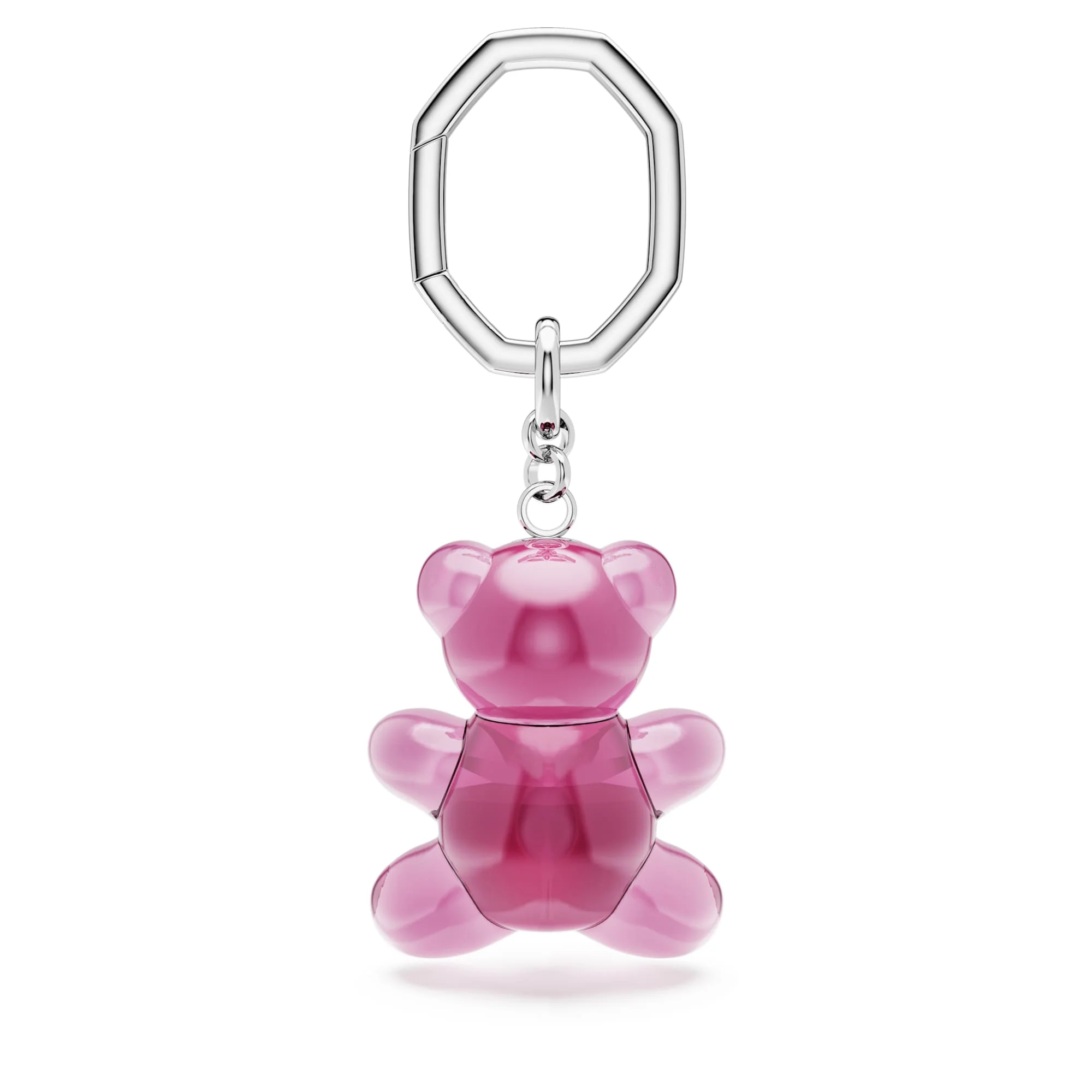Teddy key ring Bear, Pink, Rhodium plated - Image 5