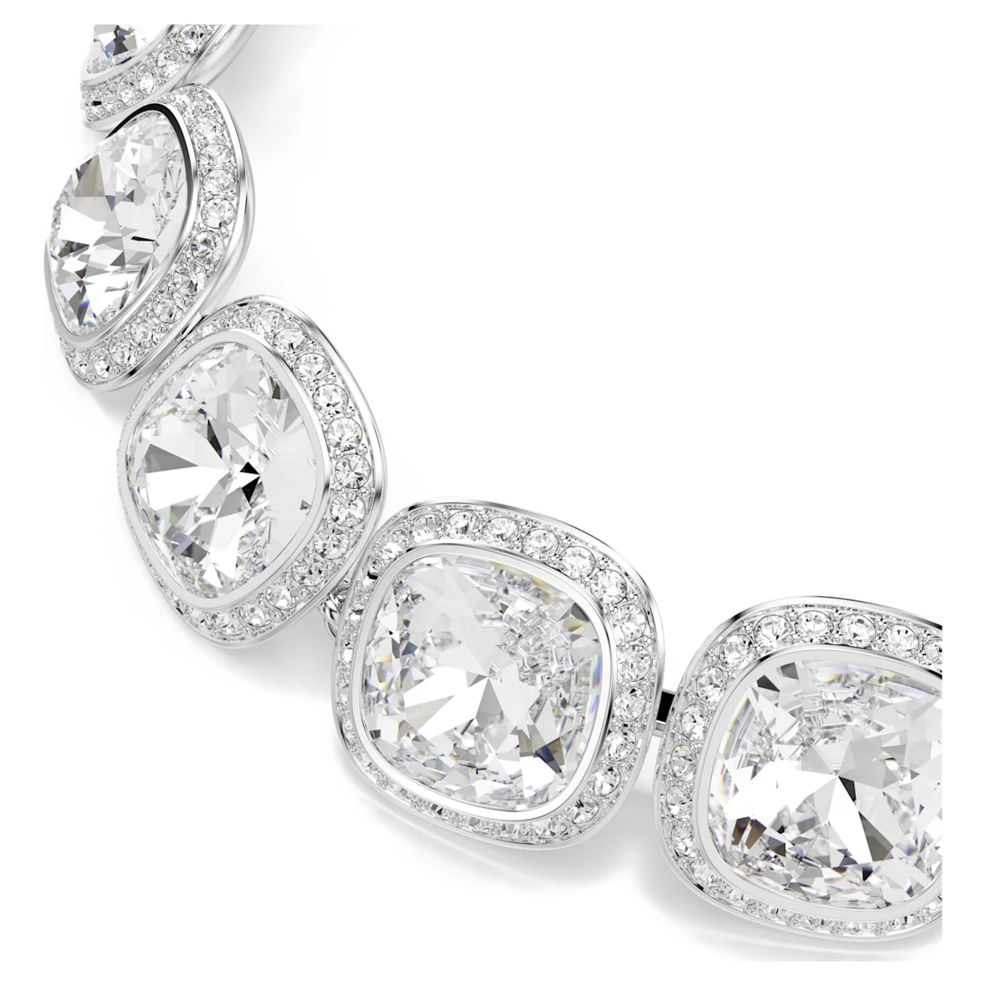 Una Angelic bracelet Cushion cut, White, Rhodium plated - Image 2