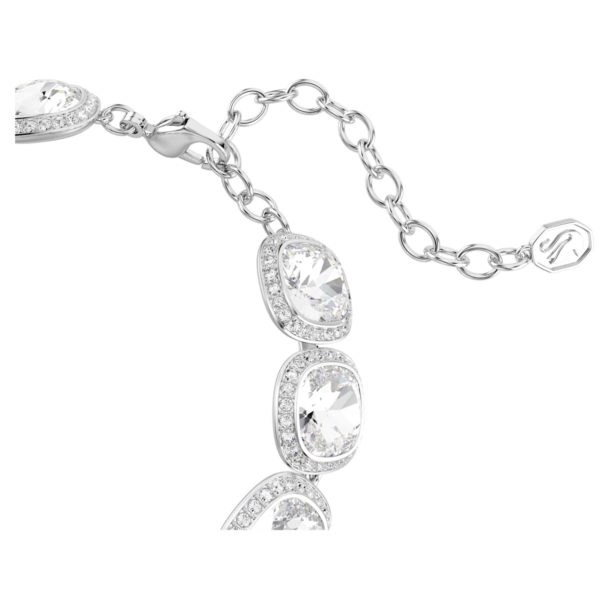 Una Angelic bracelet Cushion cut, White, Rhodium plated - Image 3