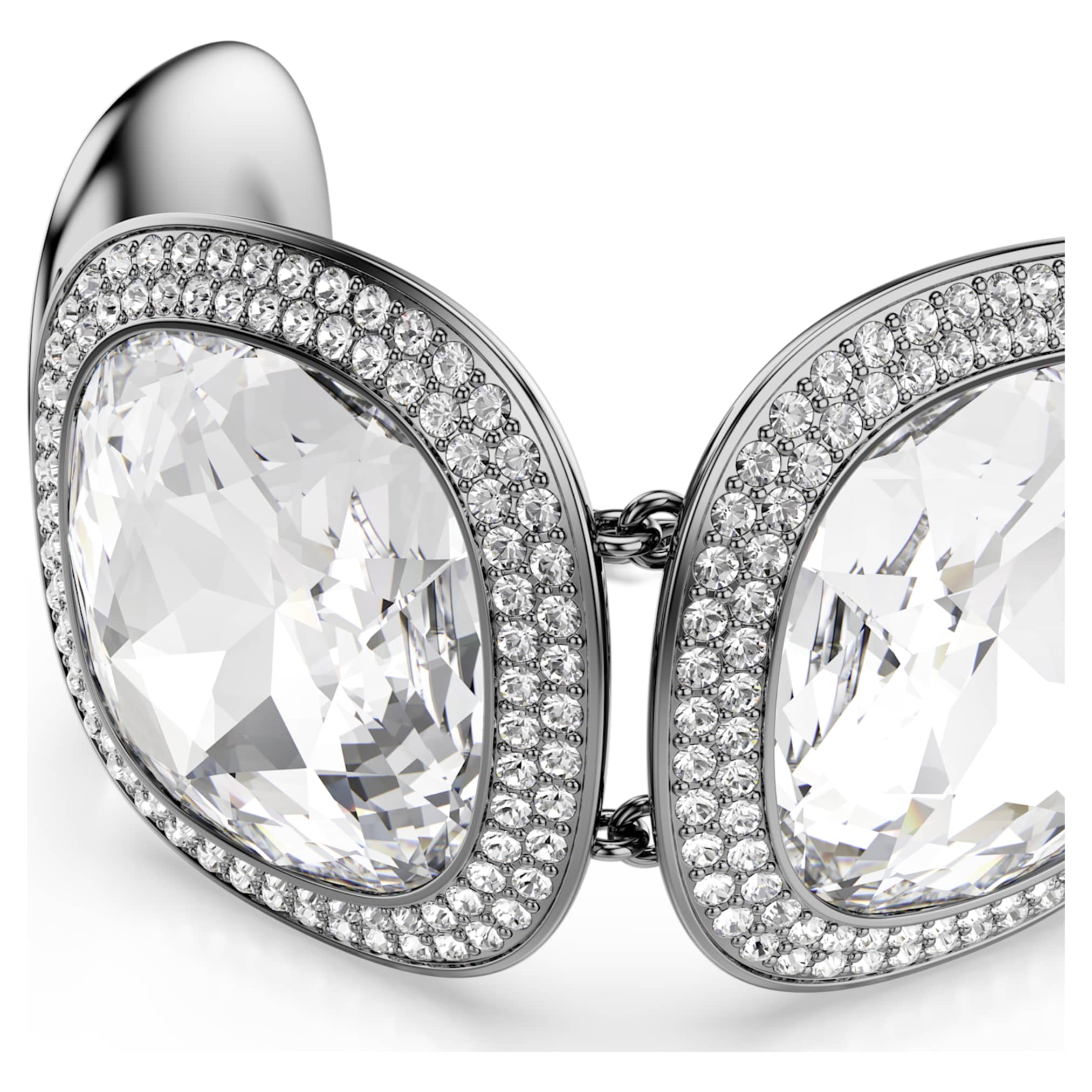 Una Angelic bracelet Cushion cut, White, Ruthenium plated - Image 2