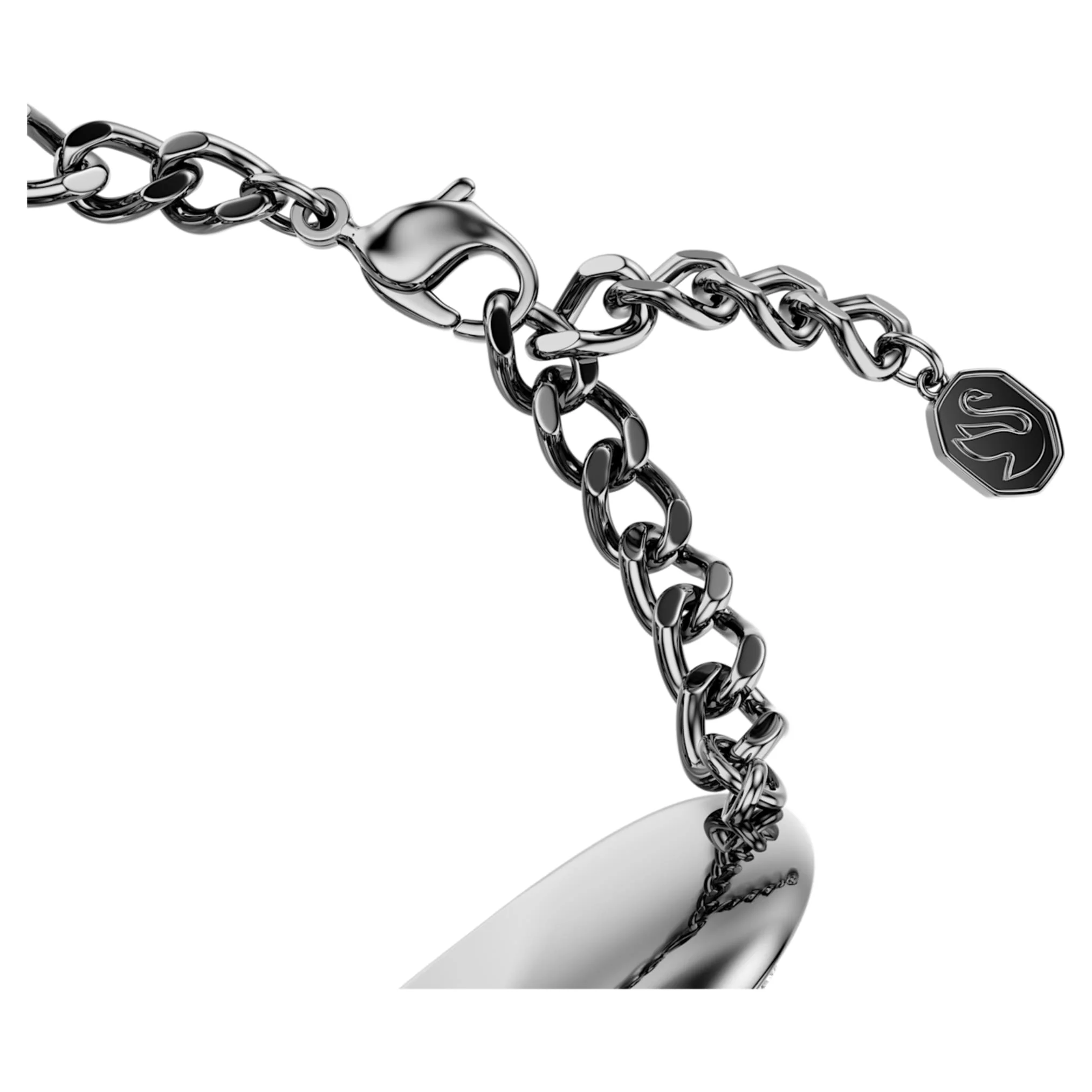 Una Angelic bracelet Cushion cut, White, Ruthenium plated - Image 3