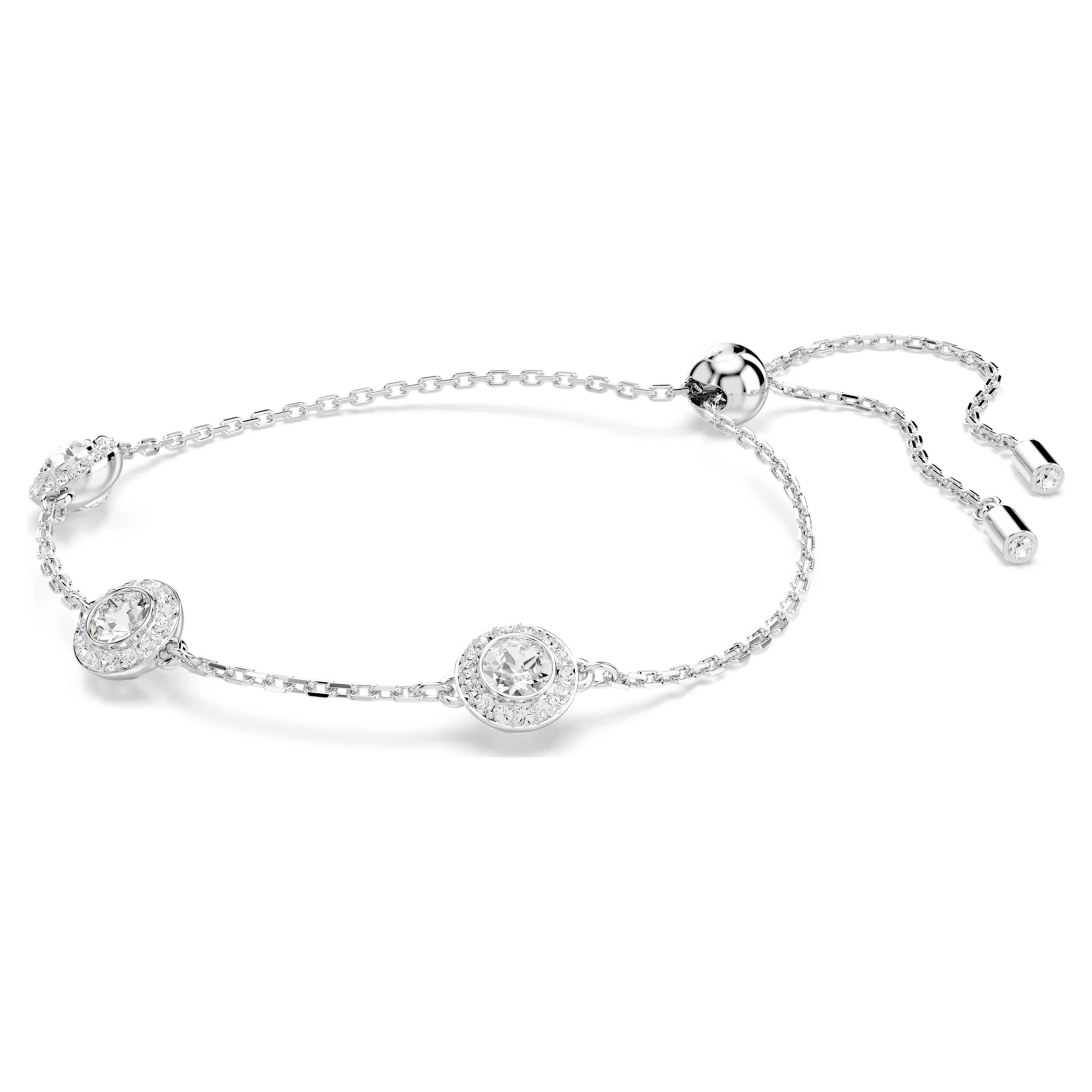 Una Angelic bracelet Round cut, Double sided motifs, White, Rhodium plated - Image 2