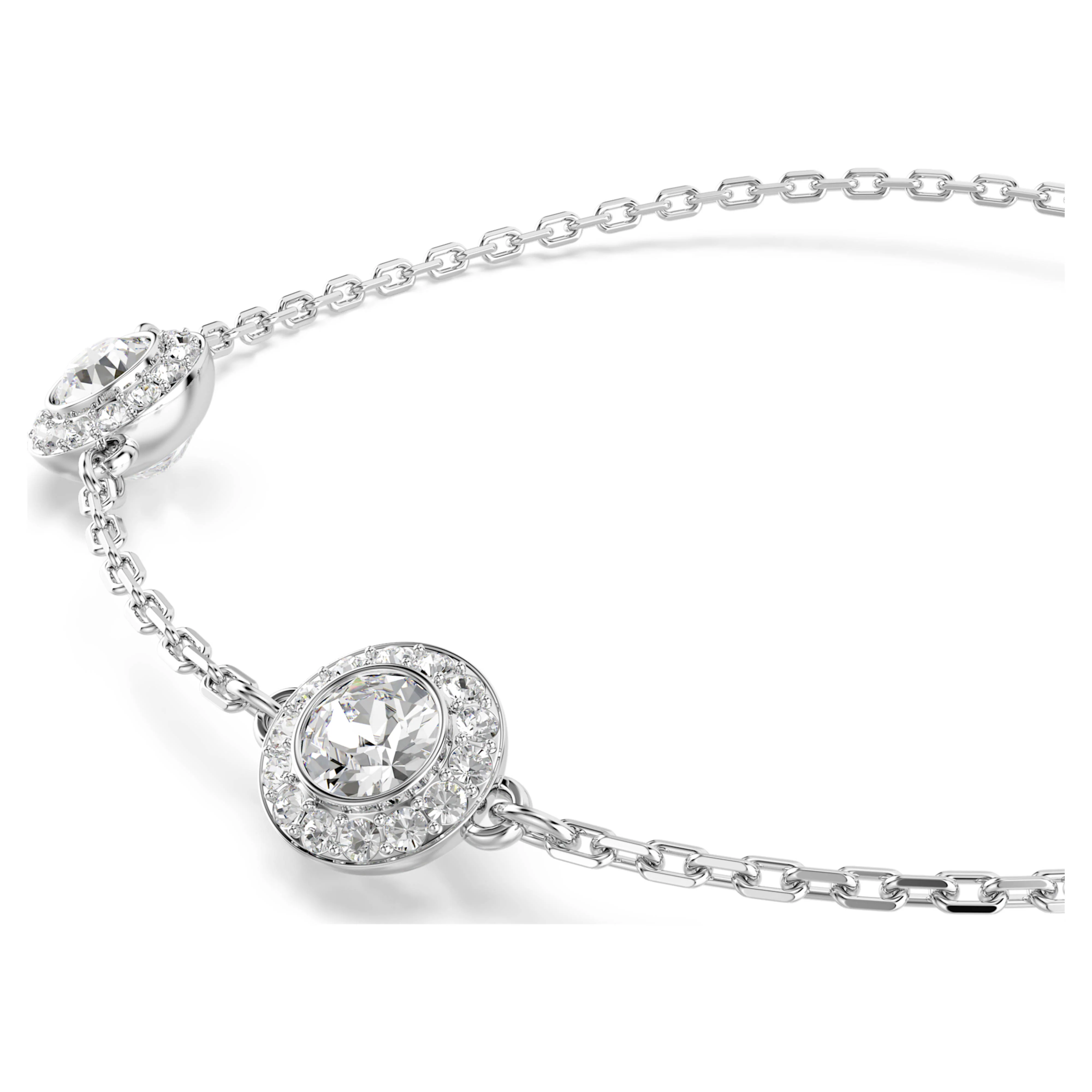 Una Angelic bracelet Round cut, Double sided motifs, White, Rhodium plated - Image 4