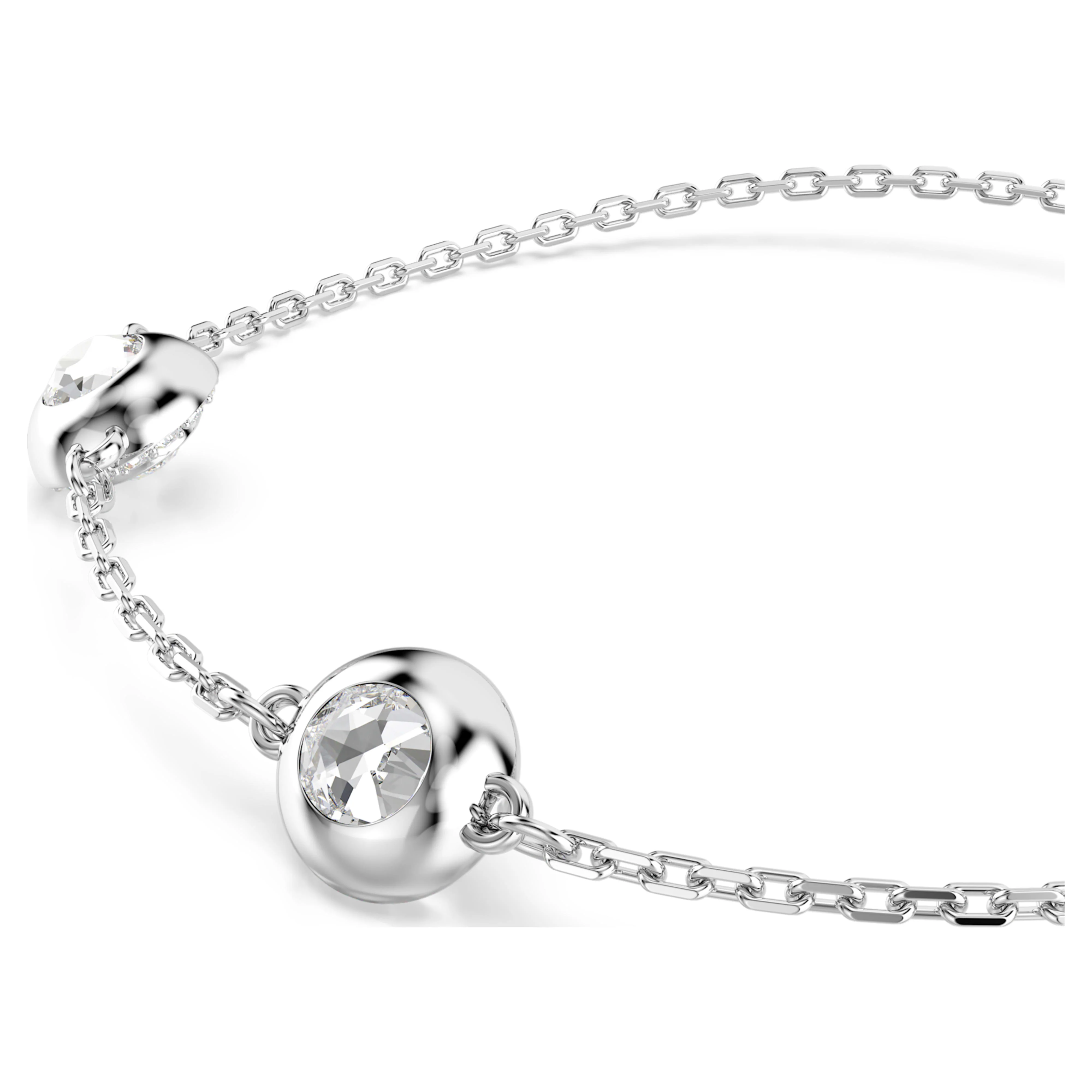 Una Angelic bracelet Round cut, Double sided motifs, White, Rhodium plated - Image 5