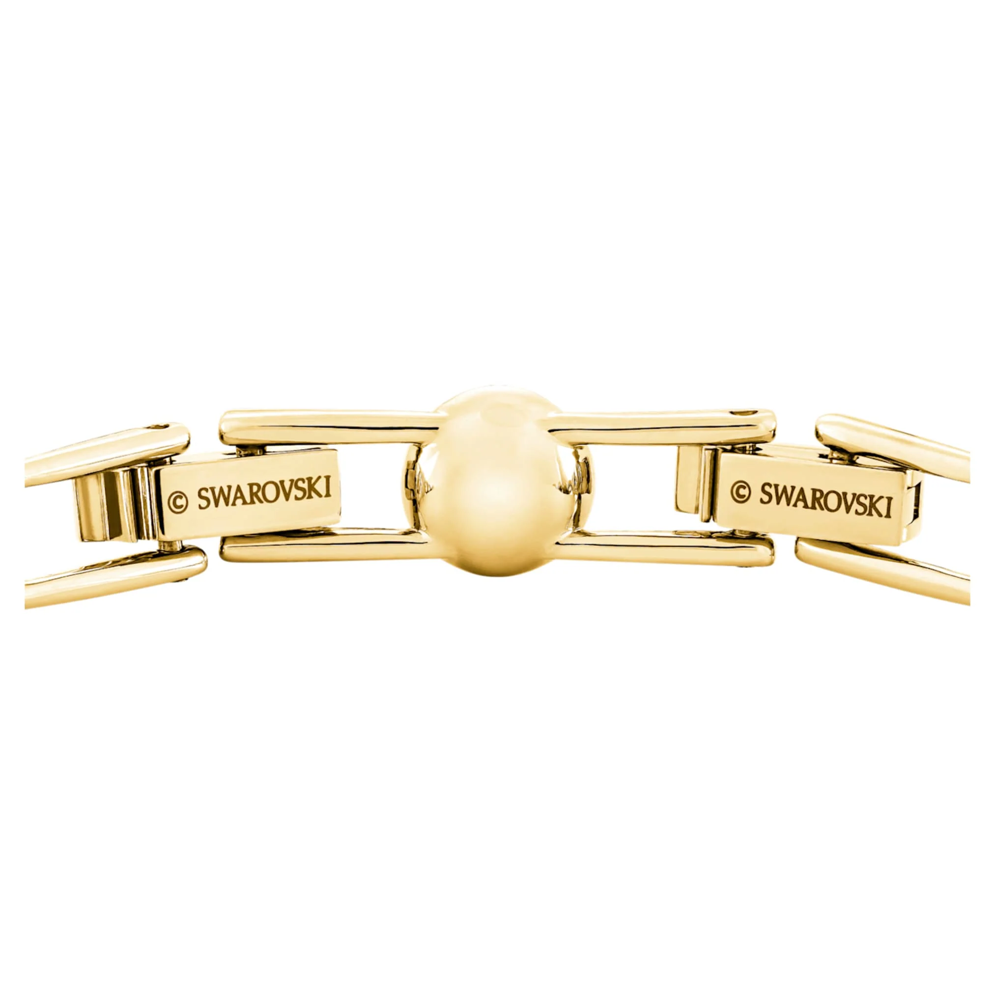 Una Angelic bracelet Round cut, Pavé, Medium, White, Gold-tone plated - Image 4