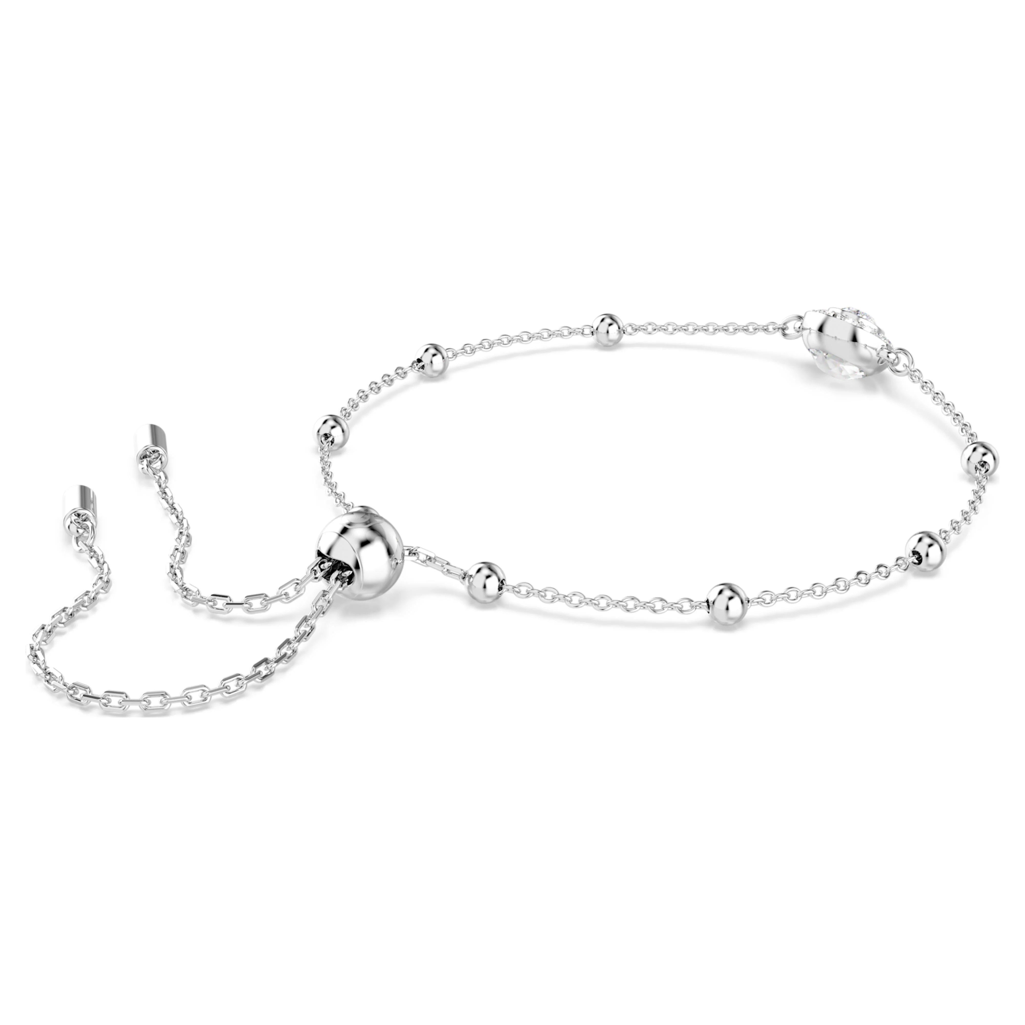 Una Angelic bracelet Round cut, White, Rhodium plated - Image 6