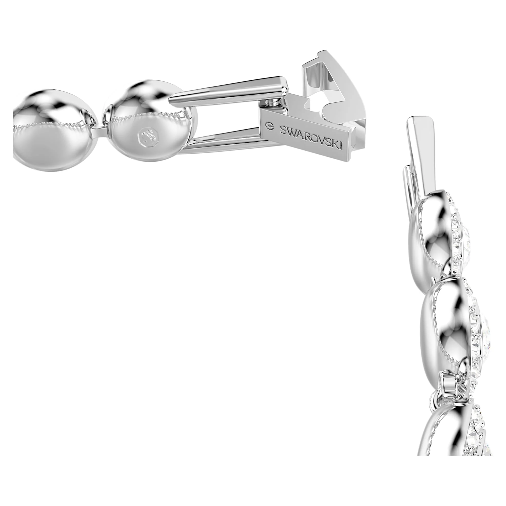 Una Angelic bracelet Round cut, White, Rhodium plated - Image 3