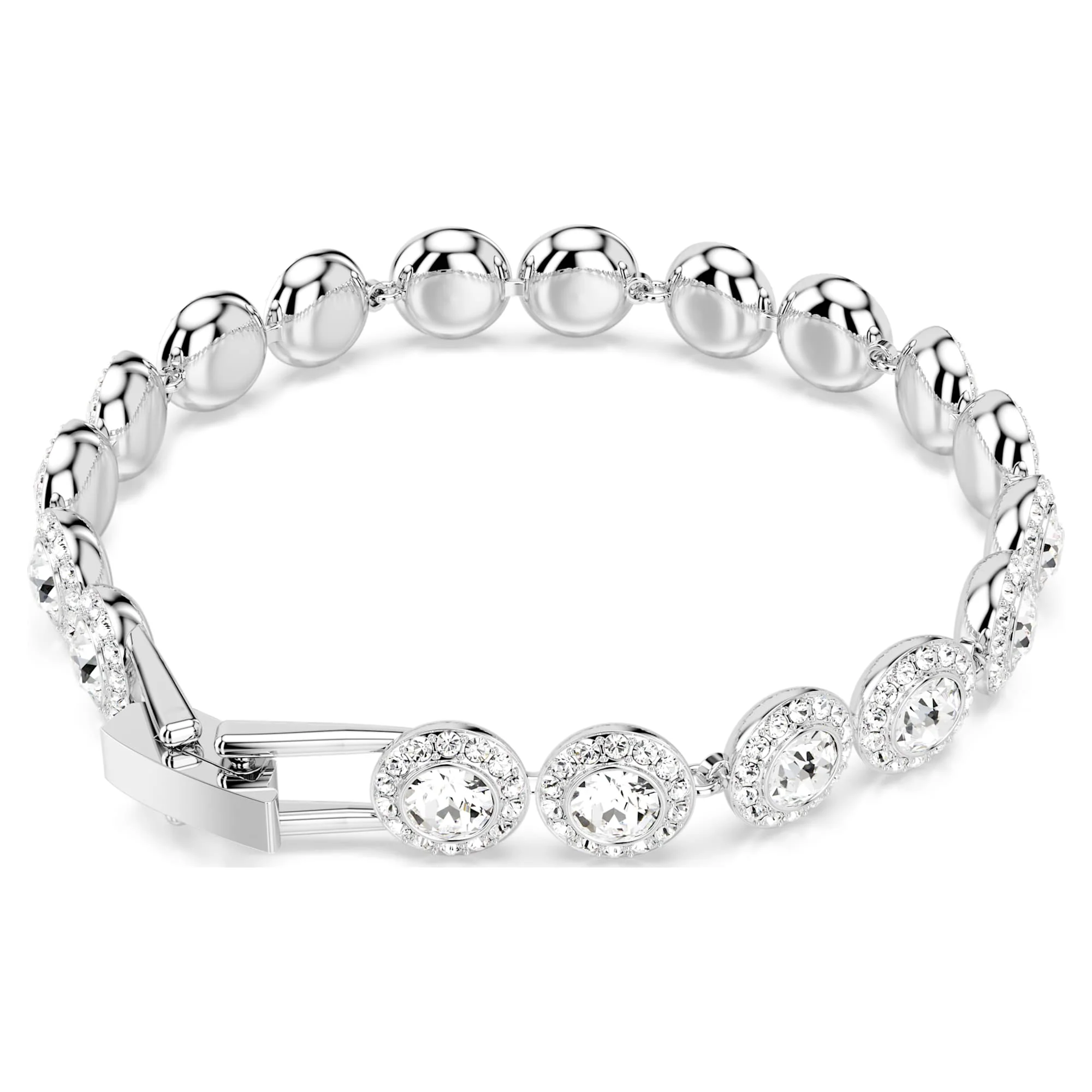 Una Angelic bracelet Round cut, White, Rhodium plated - Image 4