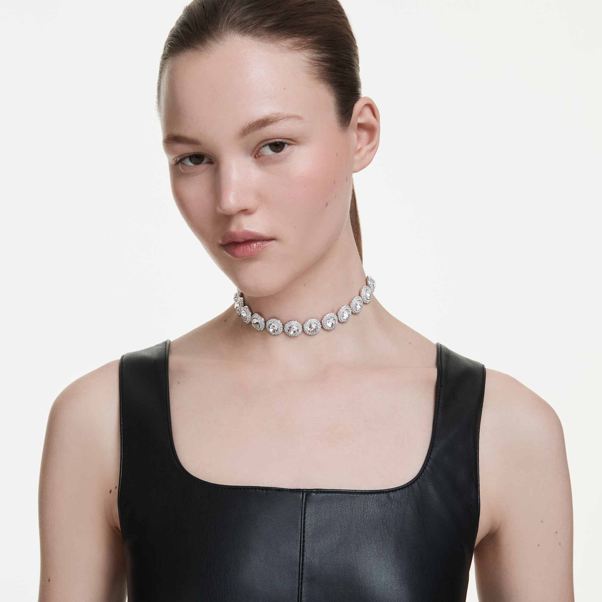 Una Angelic choker White, Rhodium plated - Image 6