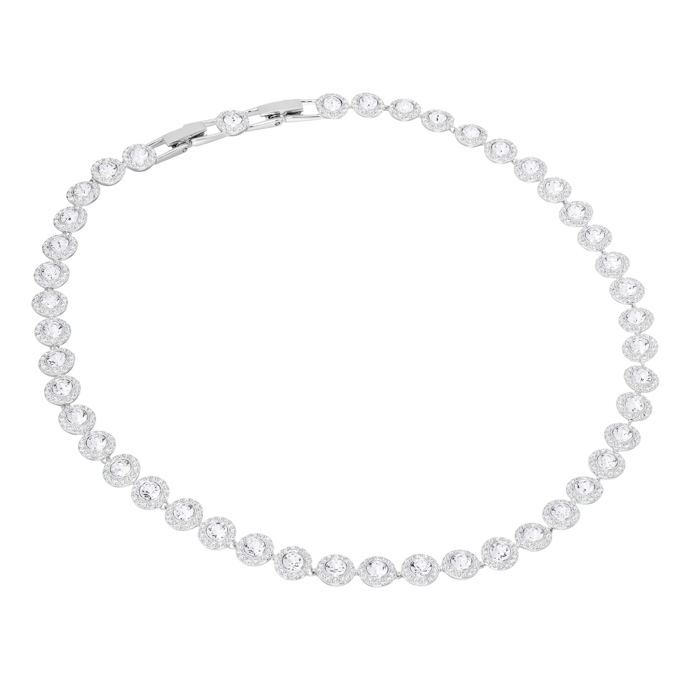 Una Angelic necklace Round cut, Medium, White, Rhodium plated - Image 3
