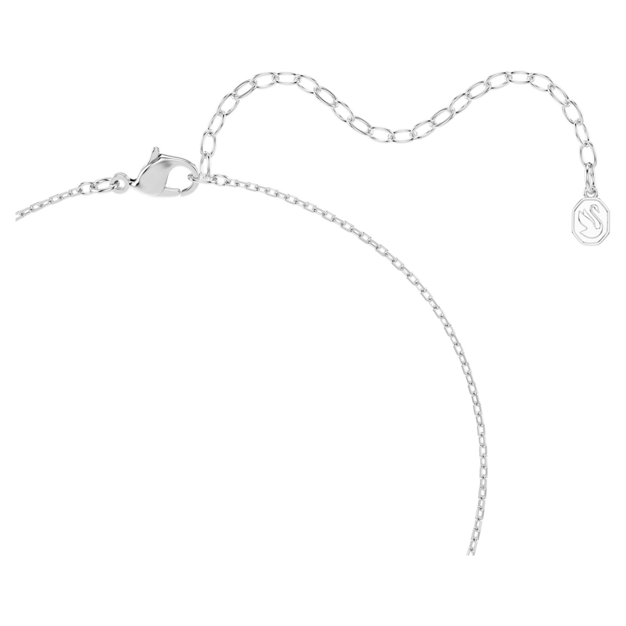 Una Angelic pendant Cushion cut, White, Rhodium plated - Image 4