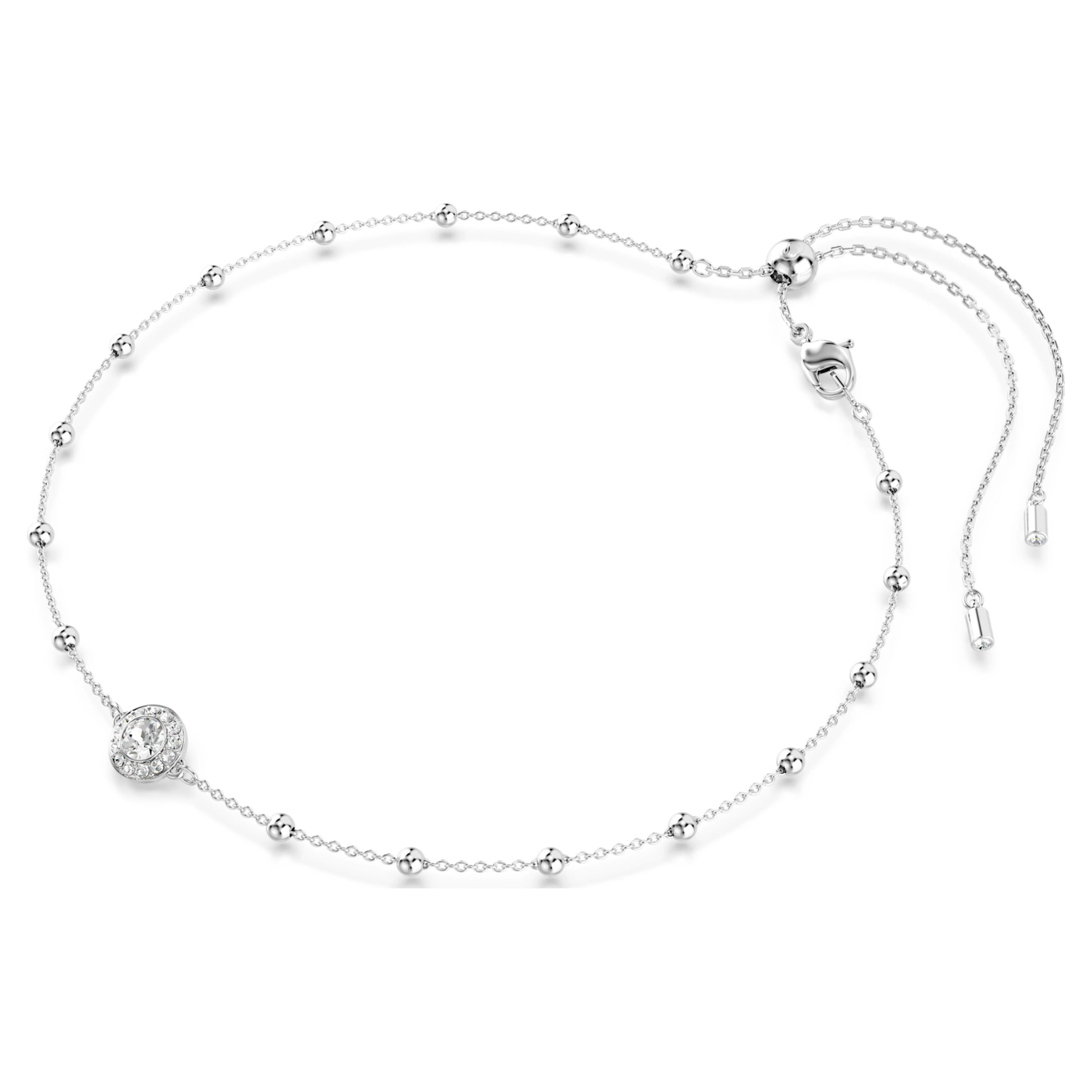 Una Angelic pendant Round cut, Double sided motifs, White, Rhodium plated - Image 2