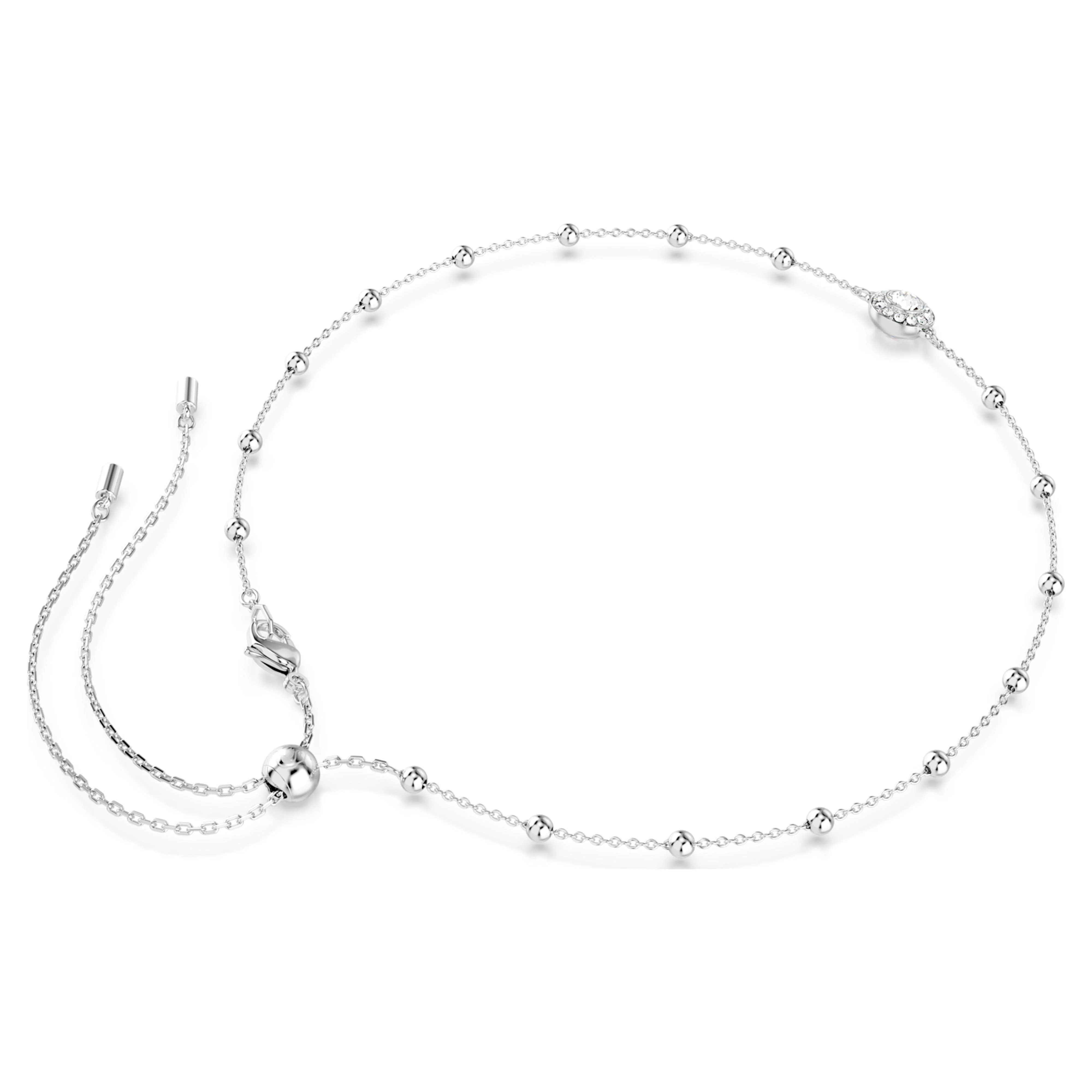 Una Angelic pendant Round cut, Double sided motifs, White, Rhodium plated - Image 6
