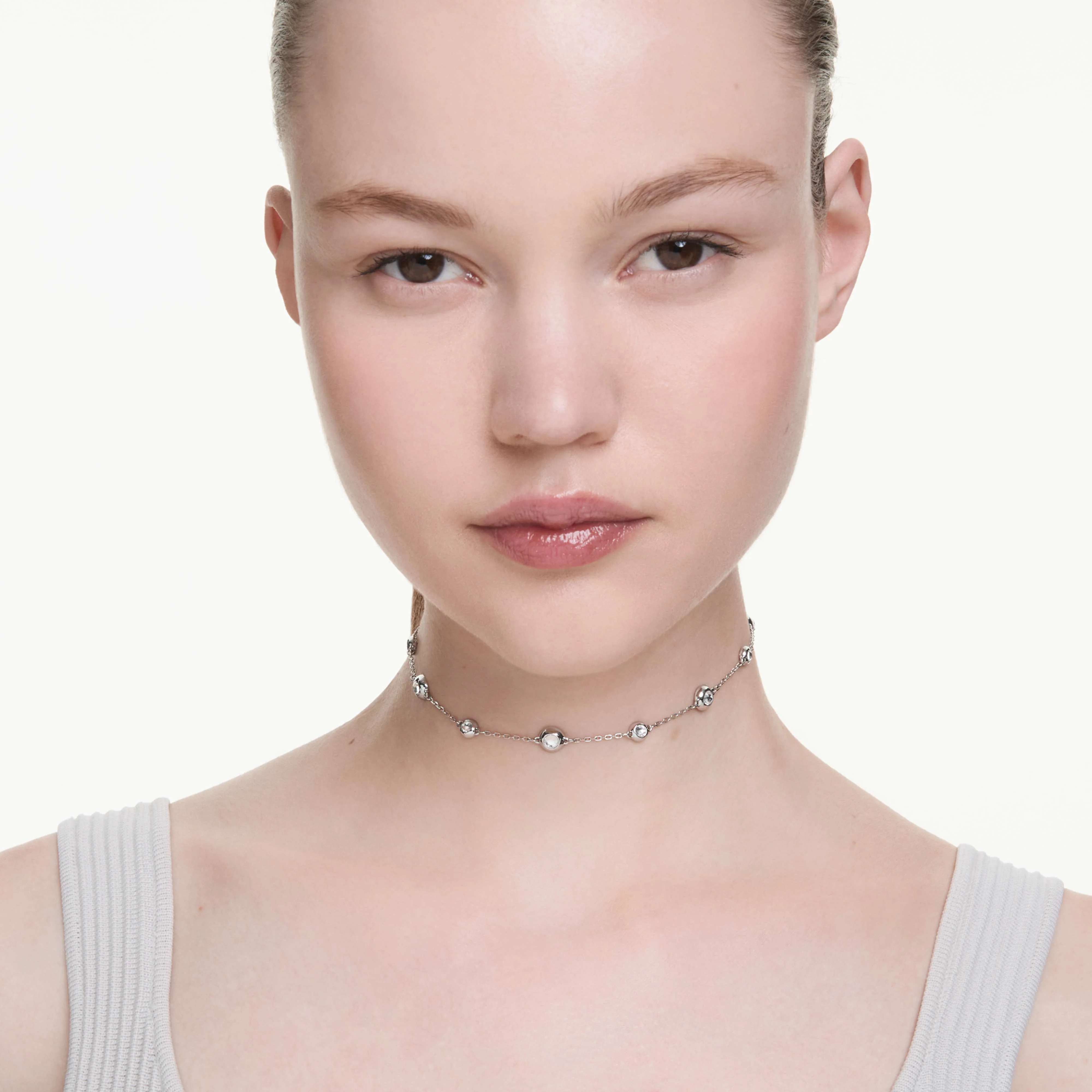 Una Angelic pendant Round cut, Double sided motifs, White, Rhodium plated - Image 8