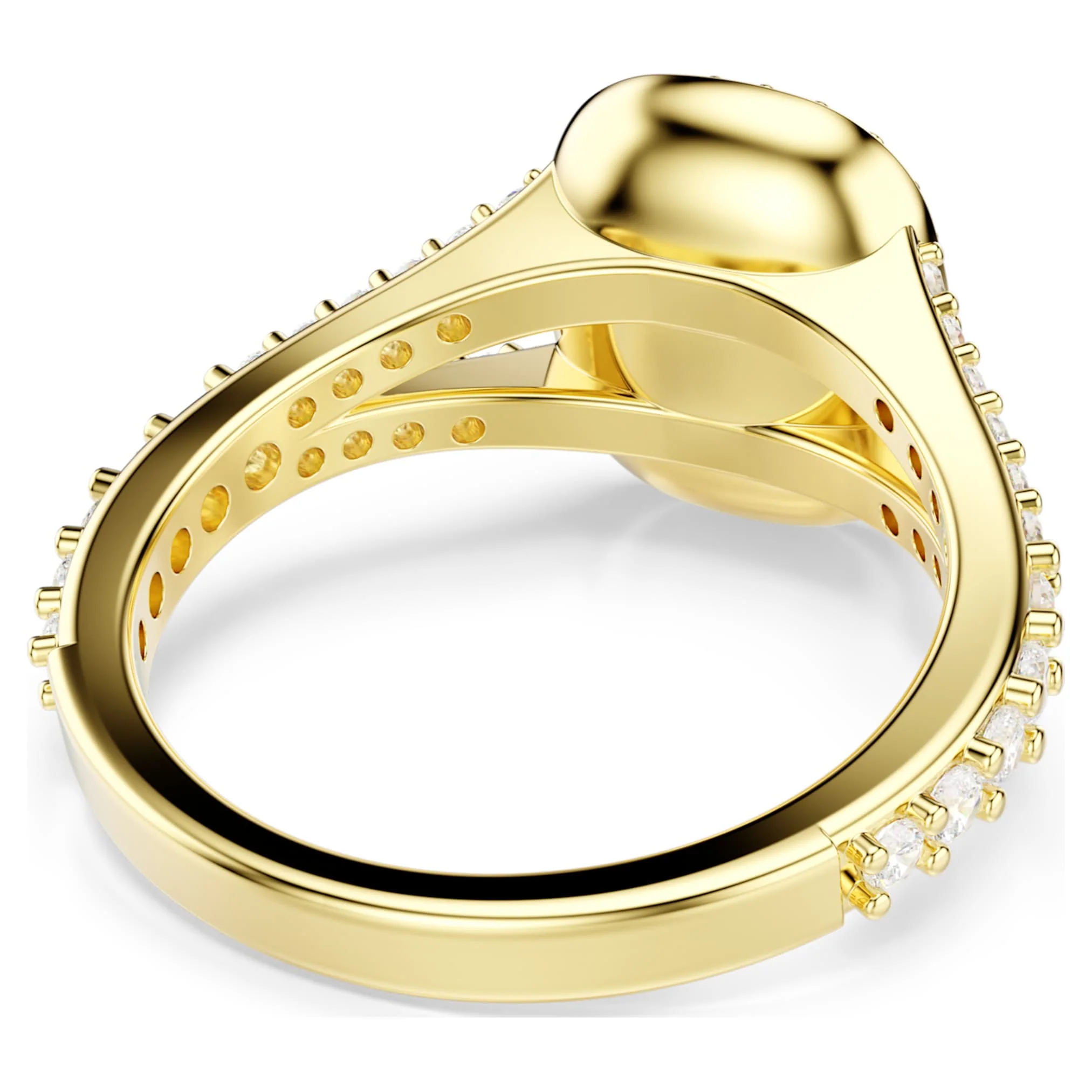 Una Angelic ring Cushion cut, White, 18K gold finish - Image 4