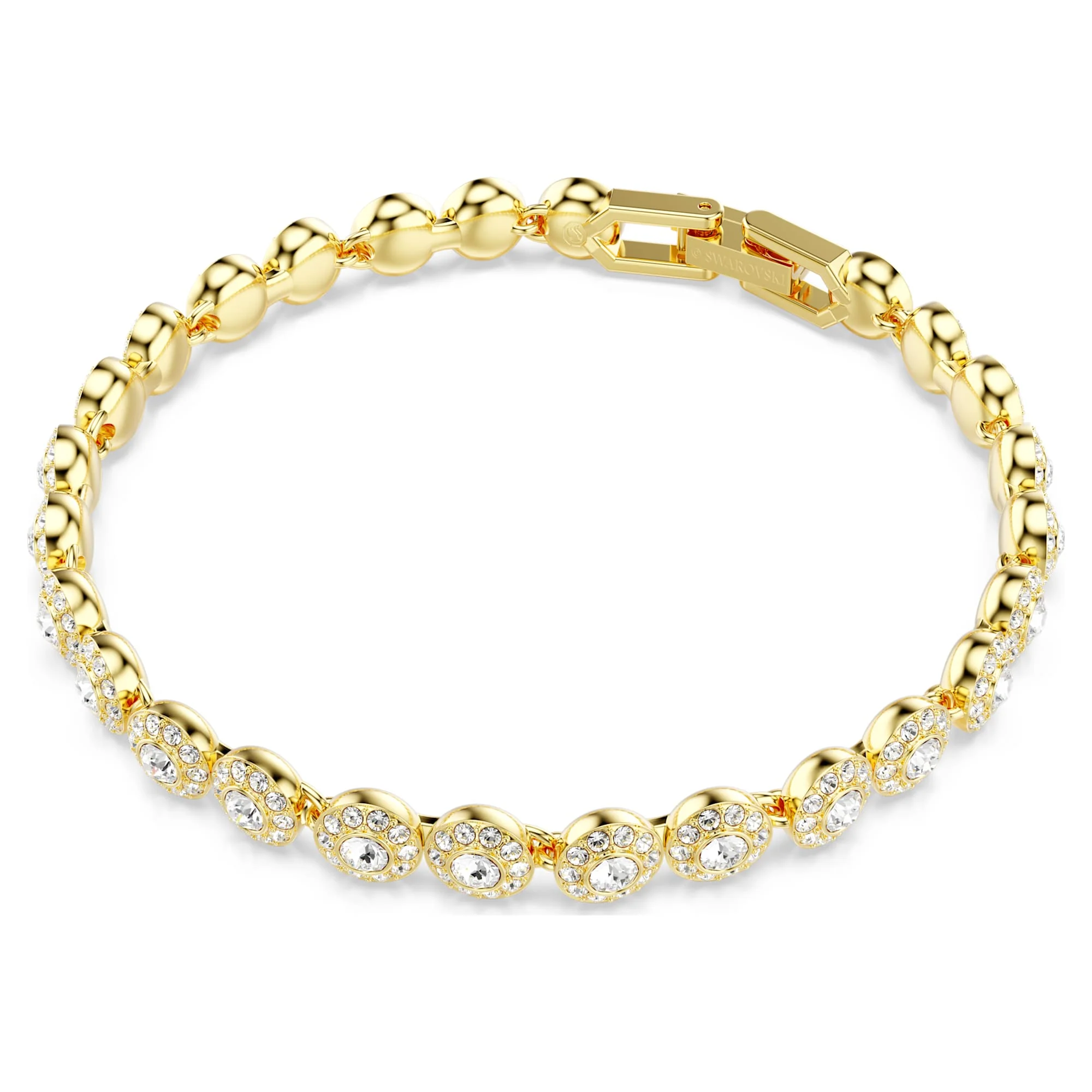 Una Angelic set Round cut, White, Gold-tone plated - Image 5