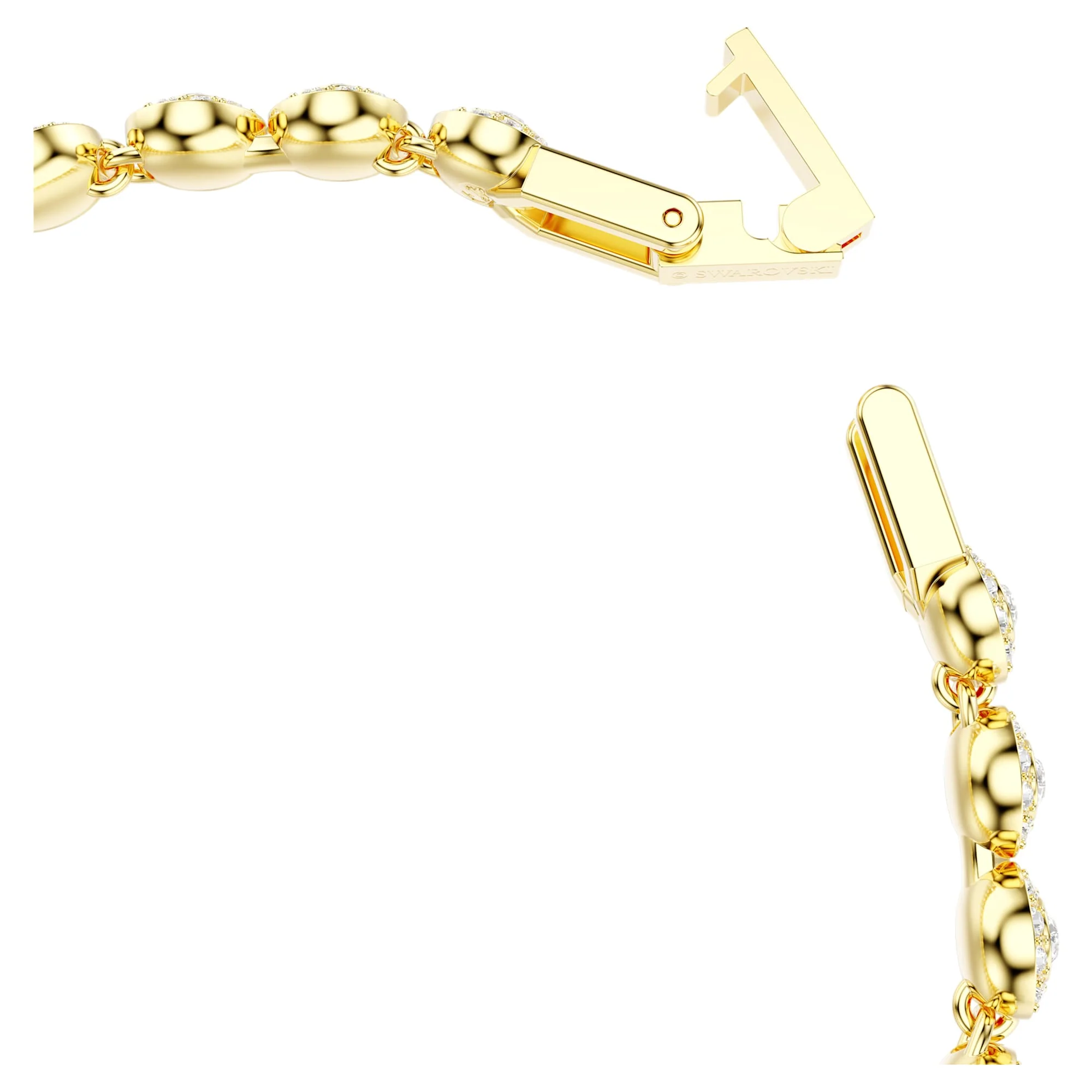 Una Angelic set Round cut, White, Gold-tone plated - Image 6