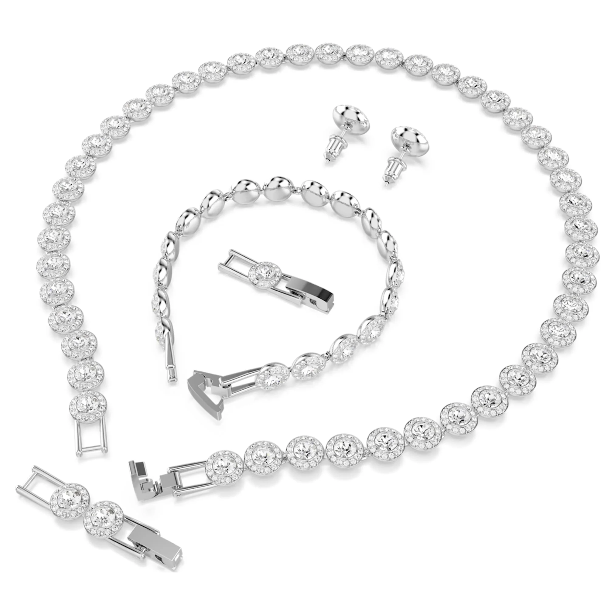 Una Angelic set Set (3), Round cut, White, Rhodium plated - Image 7