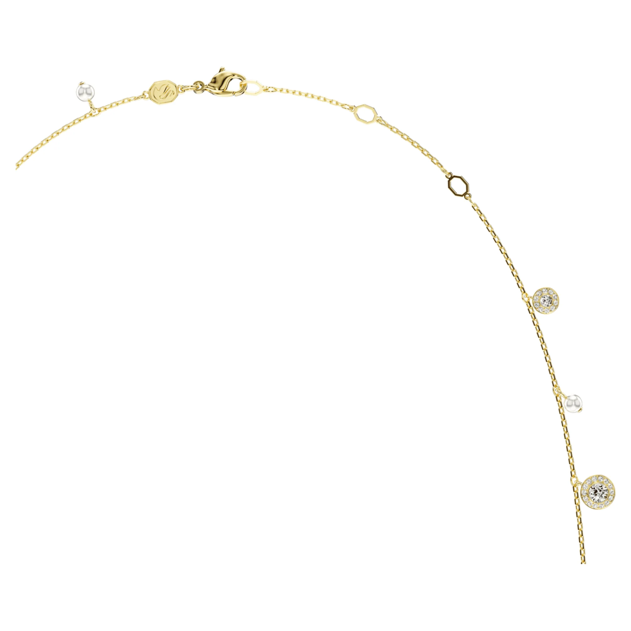 Una Angelic strandage Crystal pearl, Round cut, White, Gold-tone plated - Image 6