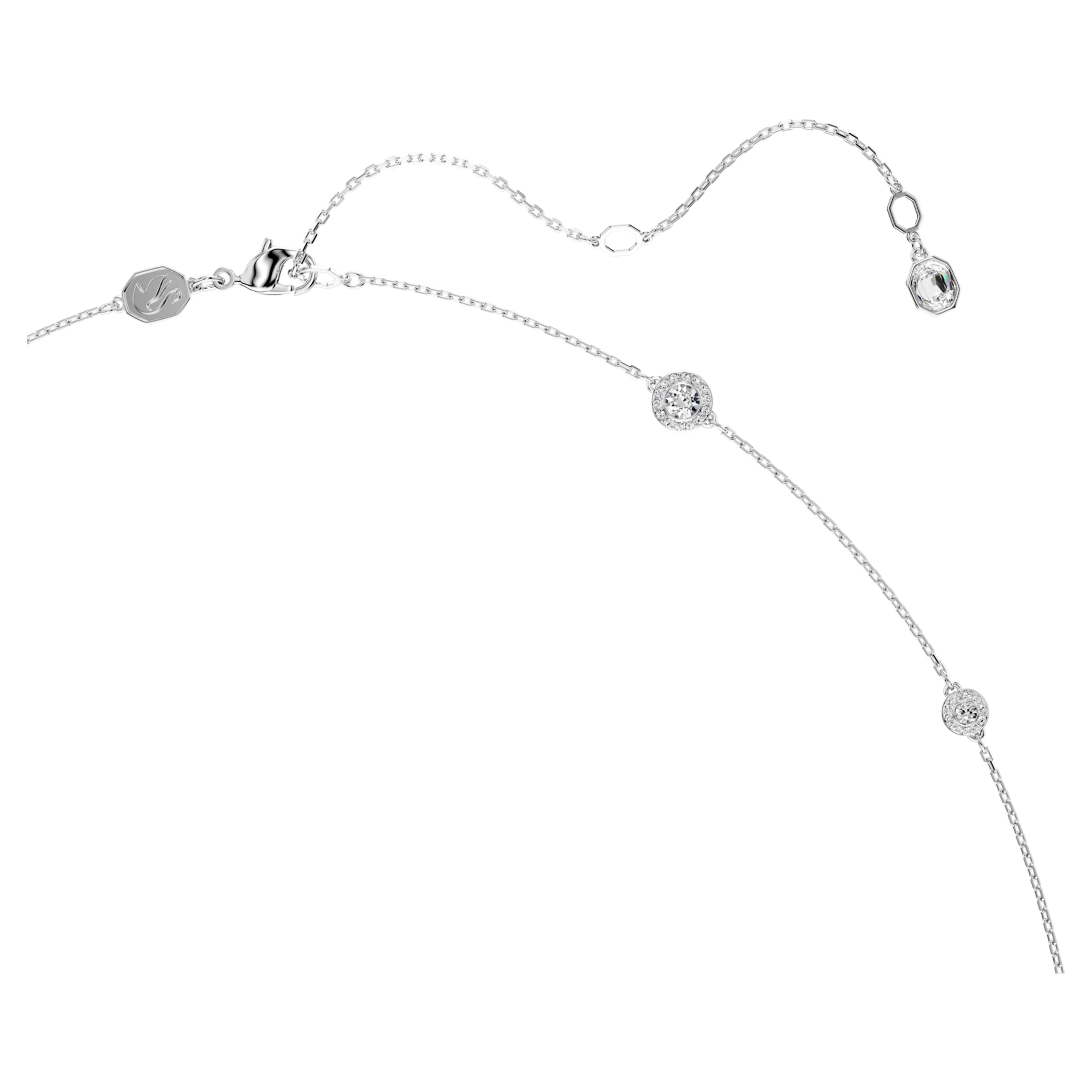 Una Angelic strandage Round cut, White, Rhodium plated - Image 4