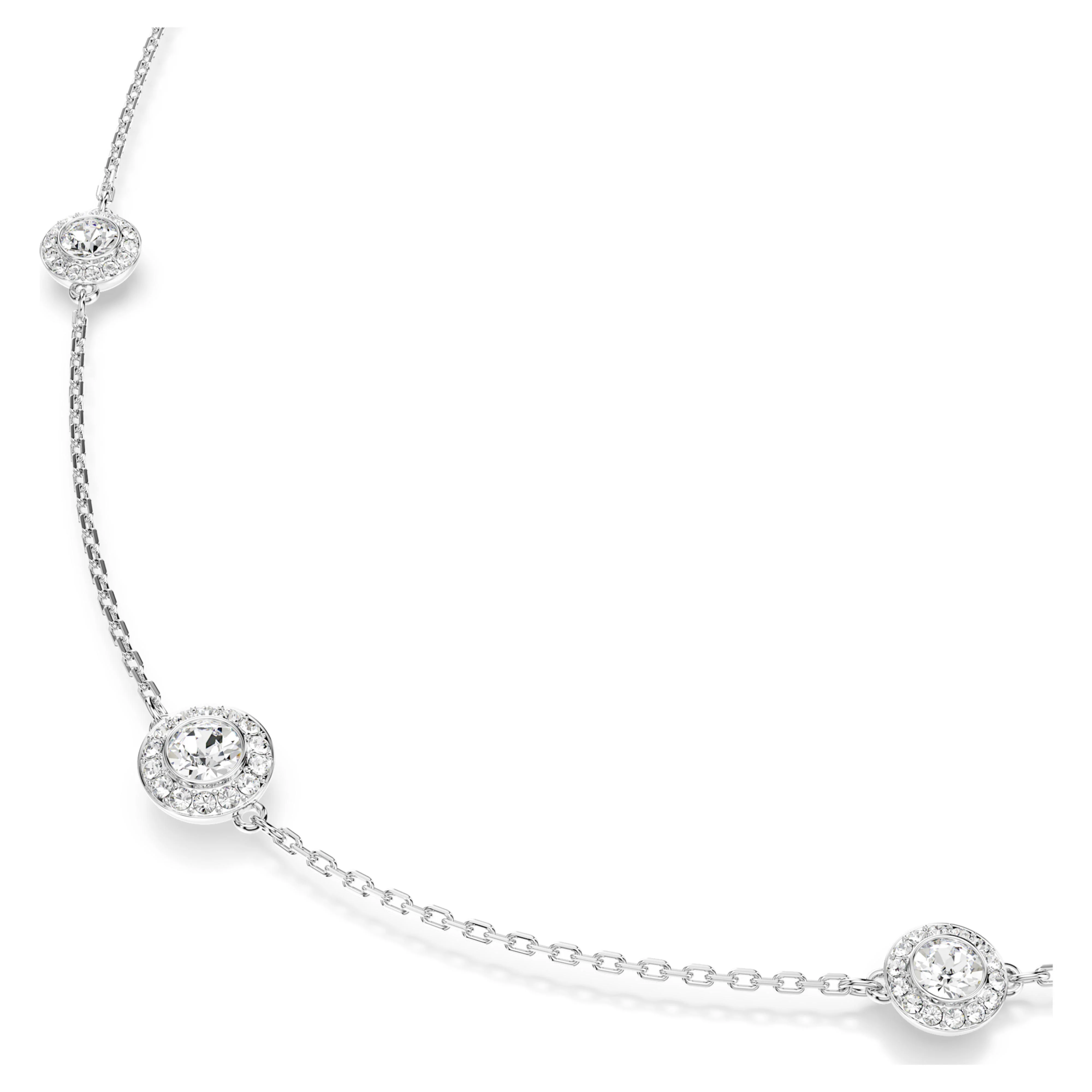Una Angelic strandage Round cut, White, Rhodium plated - Image 5