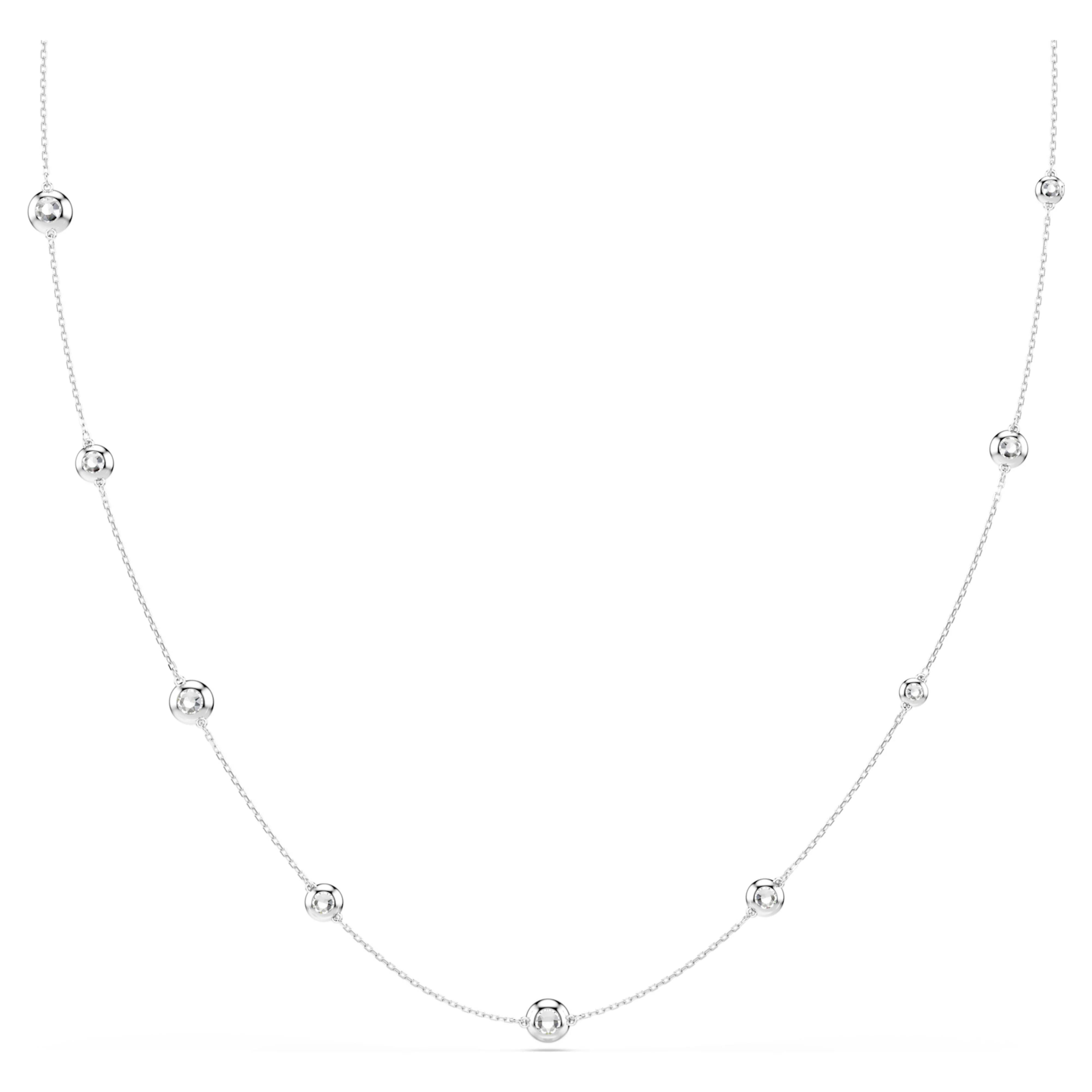 Una Angelic strandage Round cut, White, Rhodium plated - Image 6