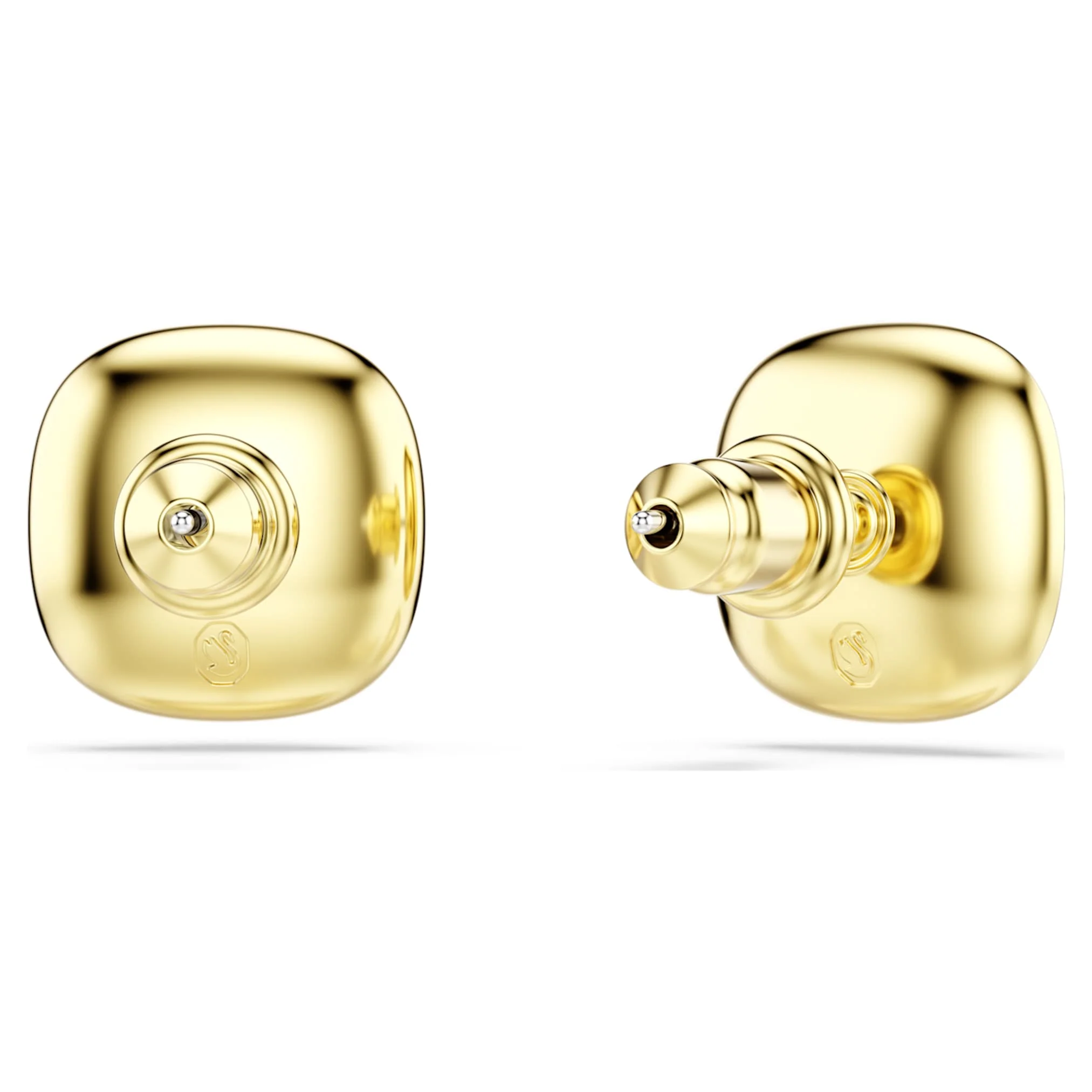 Una Angelic stud earrings Cushion cut, White, 18K gold finish - Image 4