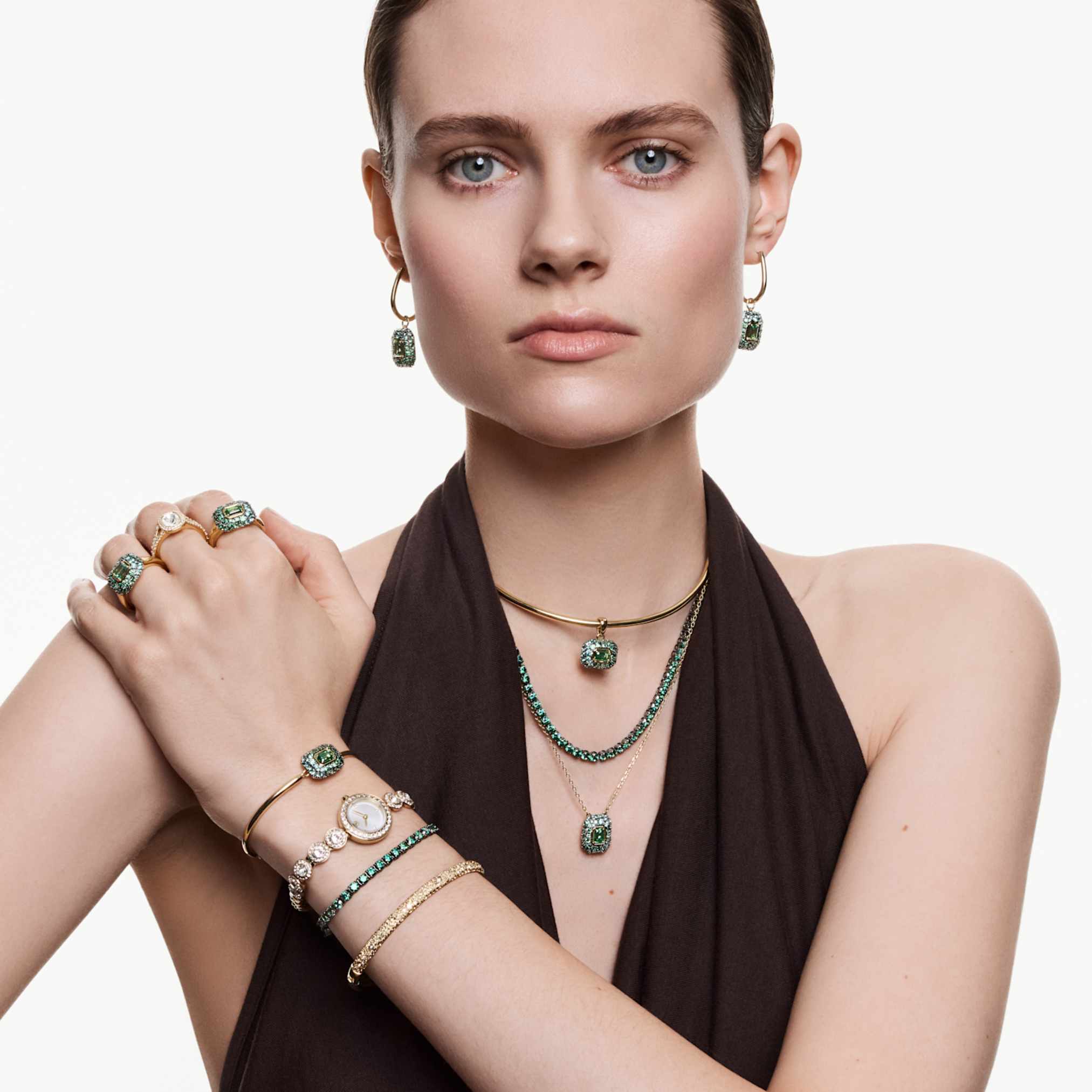 Una Angelic watch Crystal bracelet, Gold tone, Gold-tone finish - Image 7