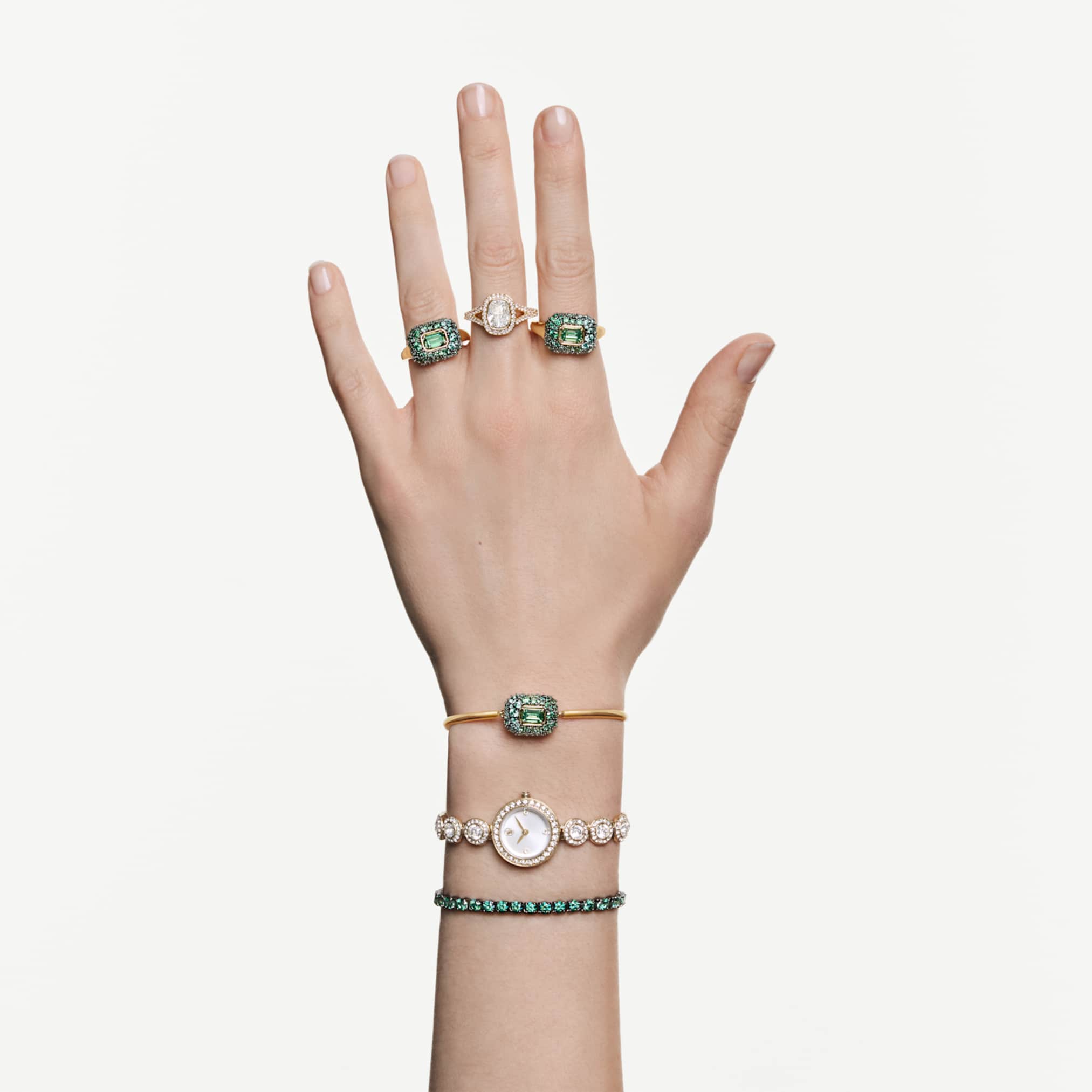 Una Angelic watch Crystal bracelet, Gold tone, Gold-tone finish - Image 8