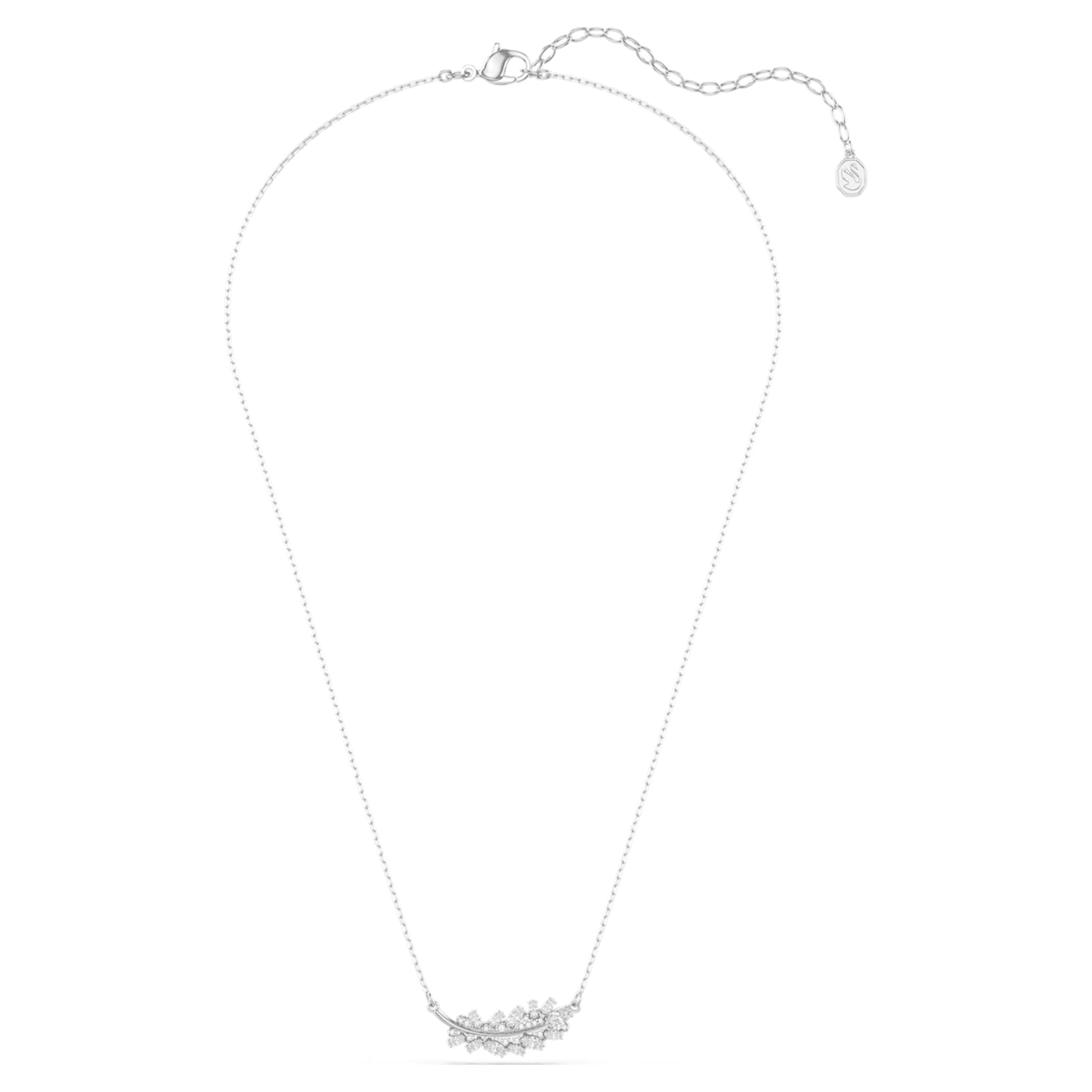 Vienna pendant Mixed cuts, Feather, White, Rhodium plated - Image 2