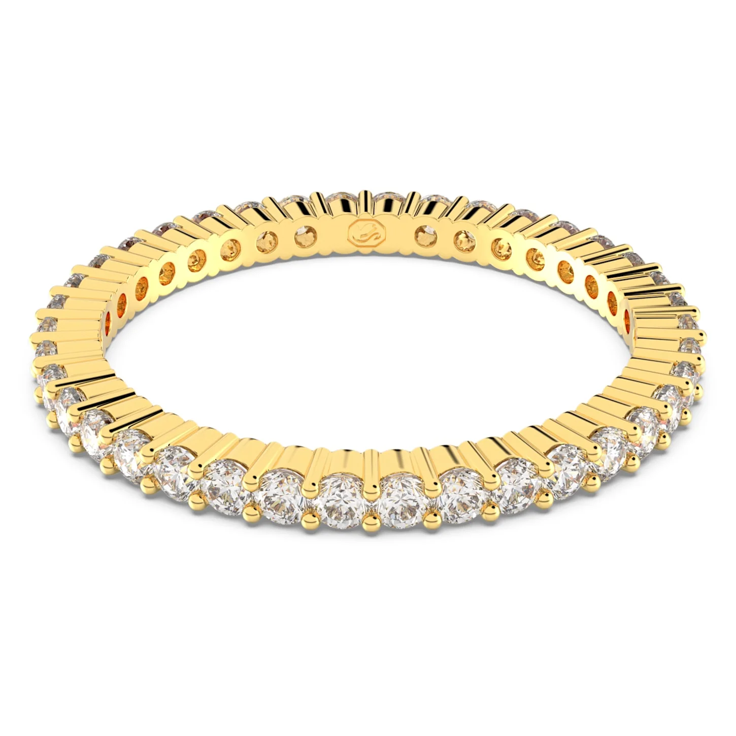 Vittore ring Round cut, White, Gold-tone plated